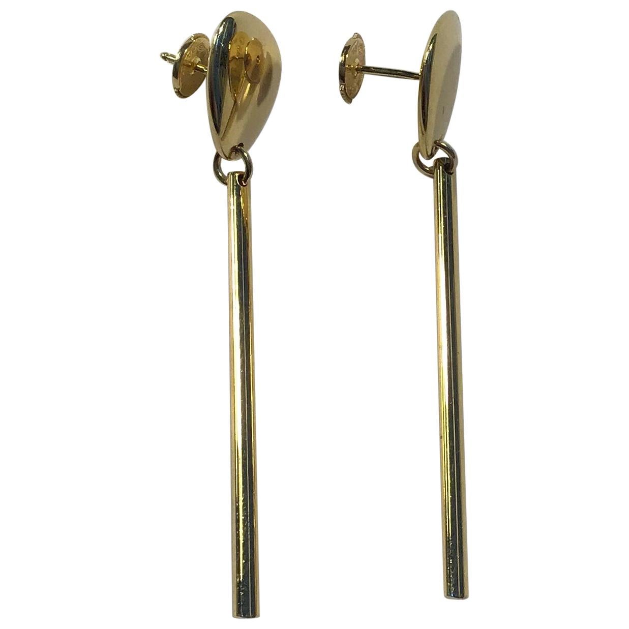 Georg Jensen 18 Karat Gold Earrings No 1445