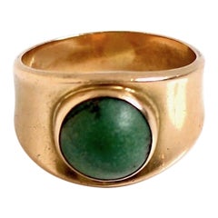 Georg Jensen Ring aus 18 Karat Gold und grünem Achat
