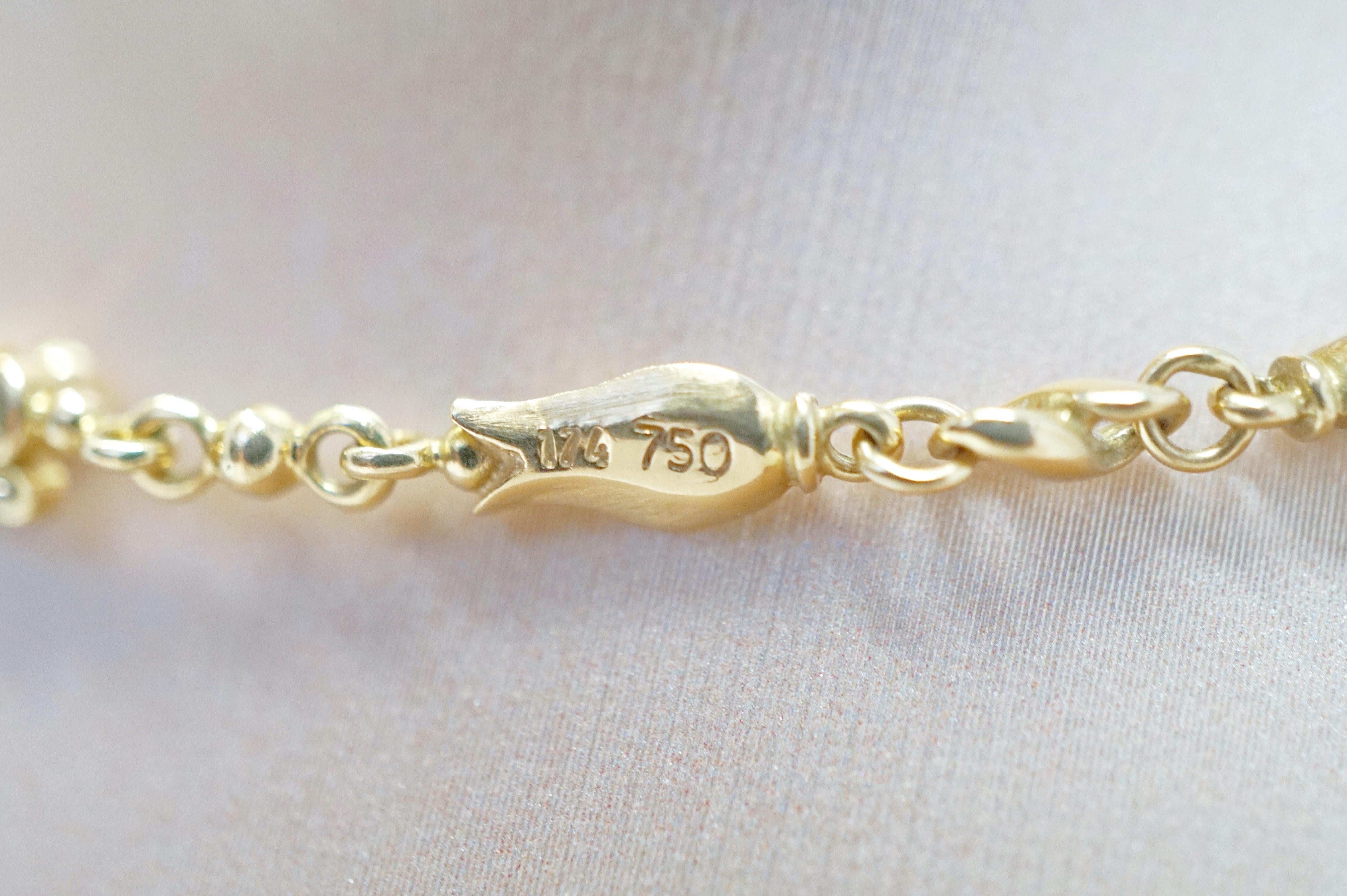 Georg Jensen 18 Karat Gold Necklace and Bracelet Set, Signed 11
