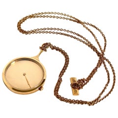 Georg Jensen 18 Karat Gold Pendant Watch Designed by Vivianna Torun Bulow-Hube