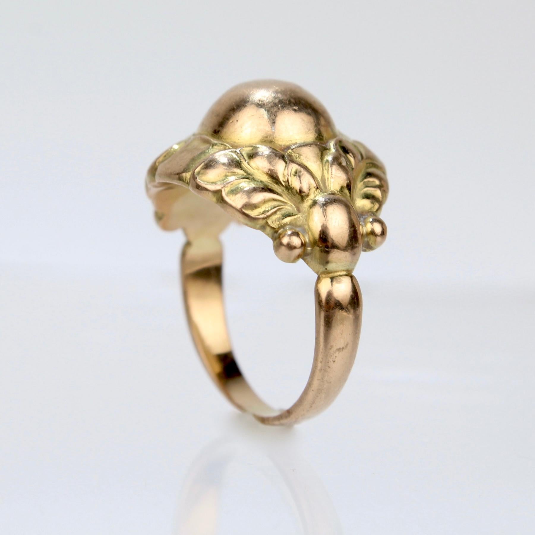 Georg Jensen 18 Karat Gold Ring Model No. 111 B For Sale at 1stDibs | georg  jensen ring vintage
