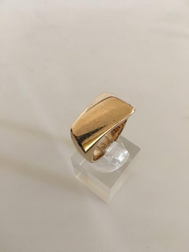 Georg Jensen 18K Gold Ring No 1141 by Henning Koppel. Ring Size 55 / US 7. Weighs 18 g / 0.64 oz.