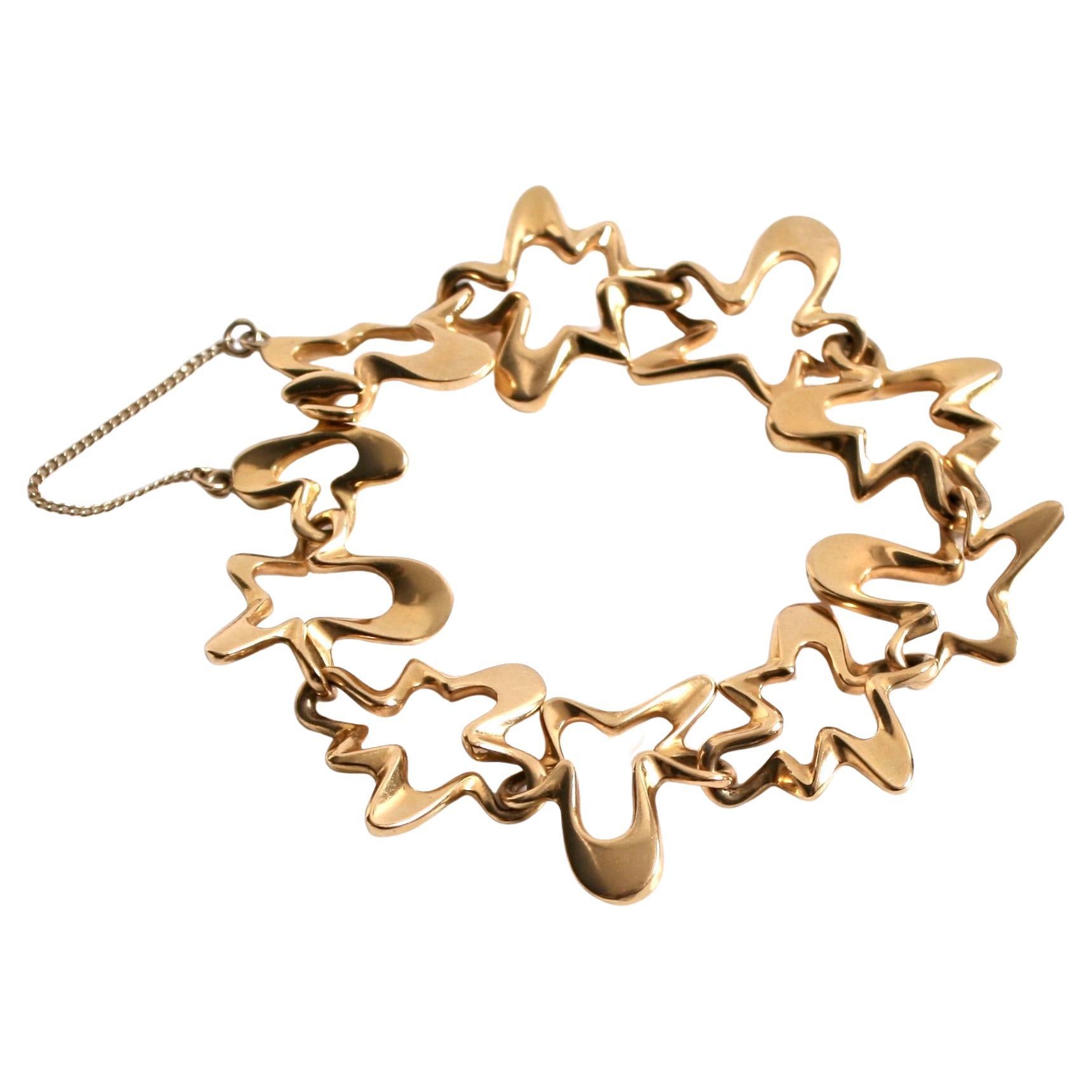 Georg Jensen 18 Karat Gold "Splash" Bracelet Designed by Henning Koppel For Sale