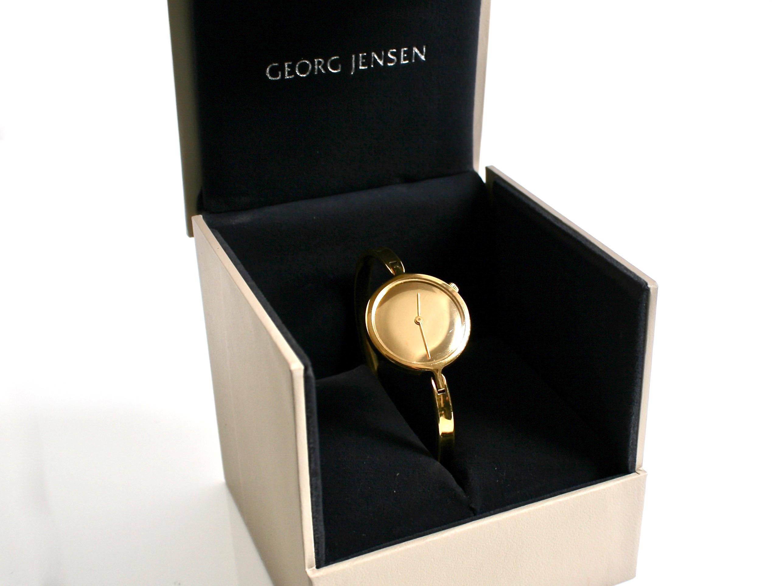 Georg Jensen: 18 Karat Golduhr entworfen von Vivianna Torun im Zustand „Gut“ im Angebot in London, GB