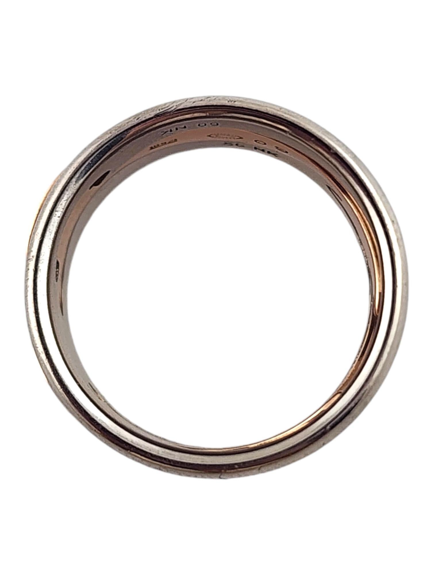 Women's Georg Jensen 18 Karat White & Rose Gold 3 Piece Fusion Ring Size 9.75 #19227