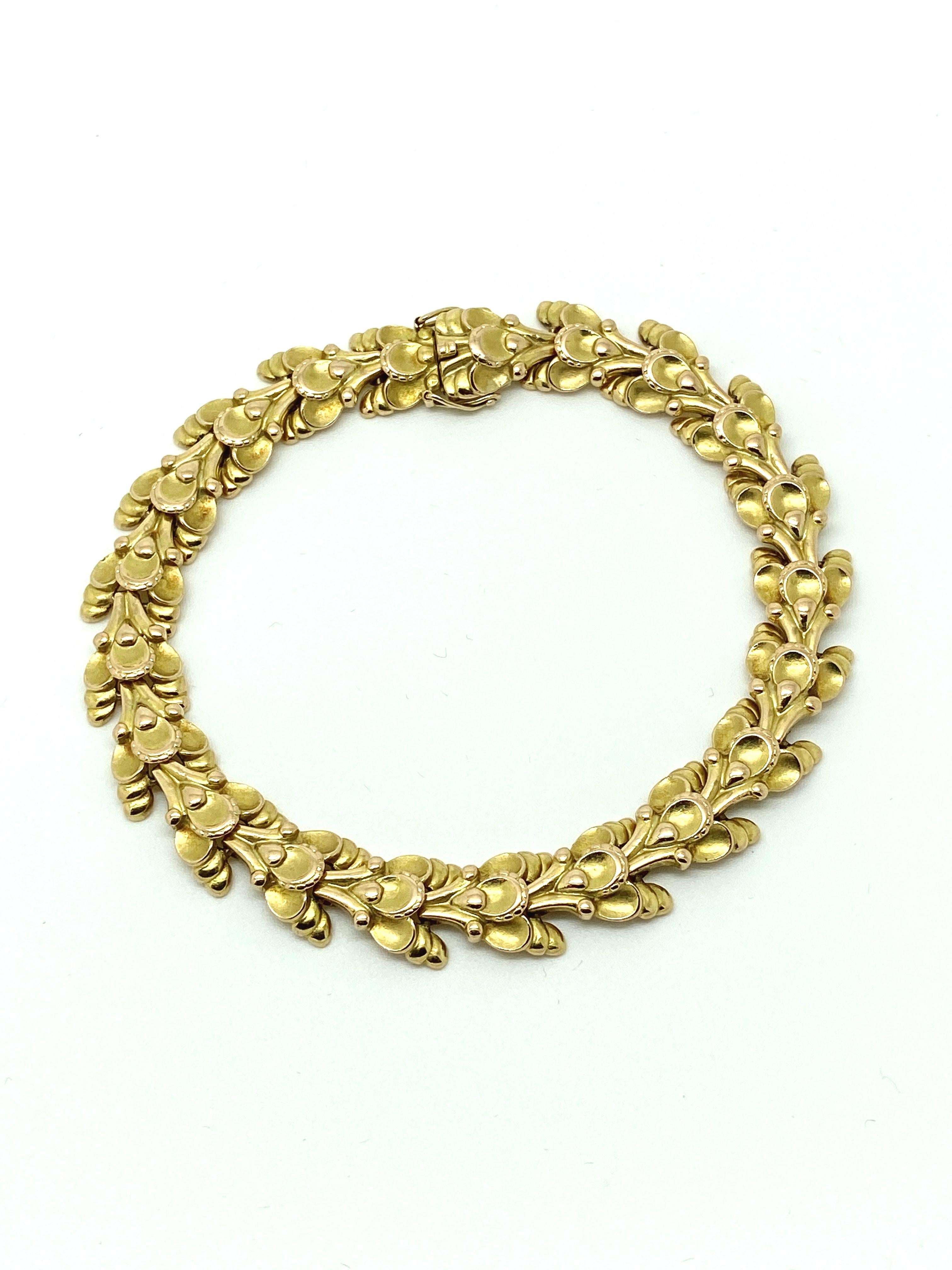 Modernist Georg Jensen 18 Karat Yellow Gold Bracelet For Sale