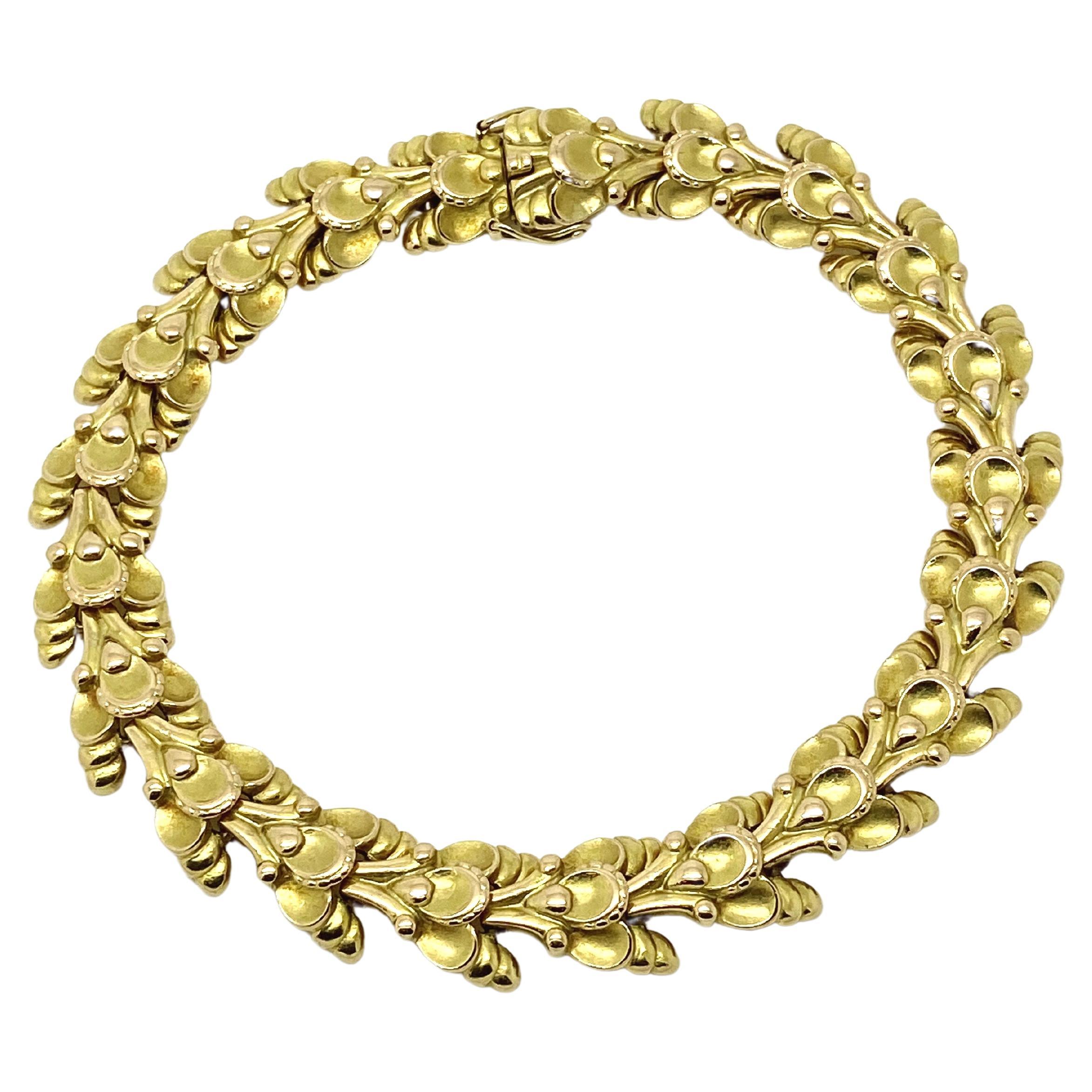 Georg Jensen 18 Karat Yellow Gold Bracelet For Sale
