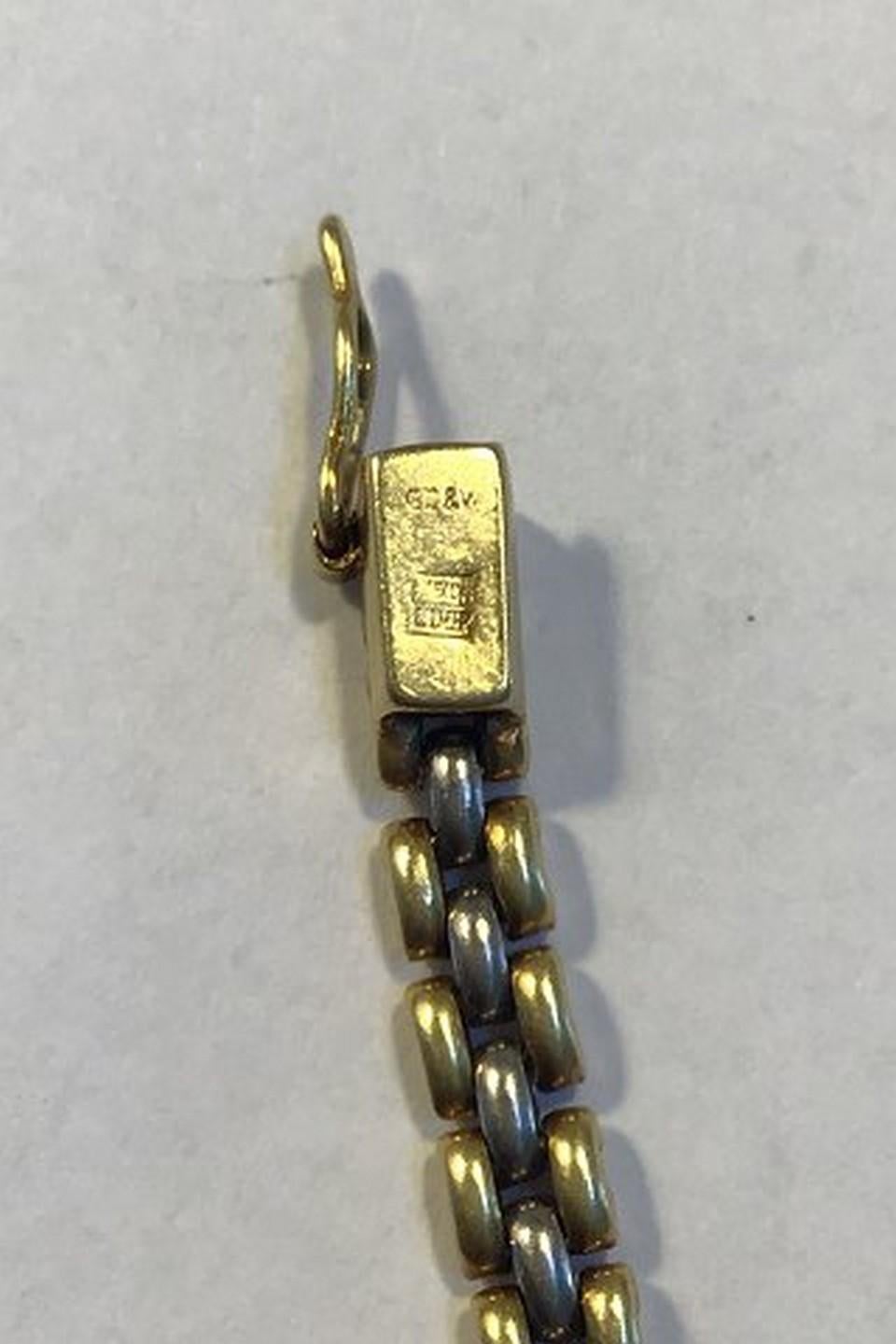 Georg Jensen 18 kt Gold Bracelet Rose and White gold L 19.5 cm (7.67 in) Weight 15.6 gr/0.55 oz