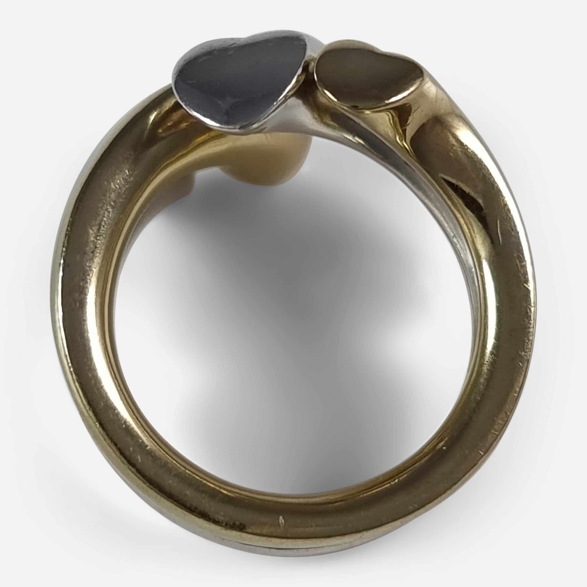 Georg Jensen 18ct Gold and Silver 'Devoted Heart' Ring, Regitze Overgaard 9