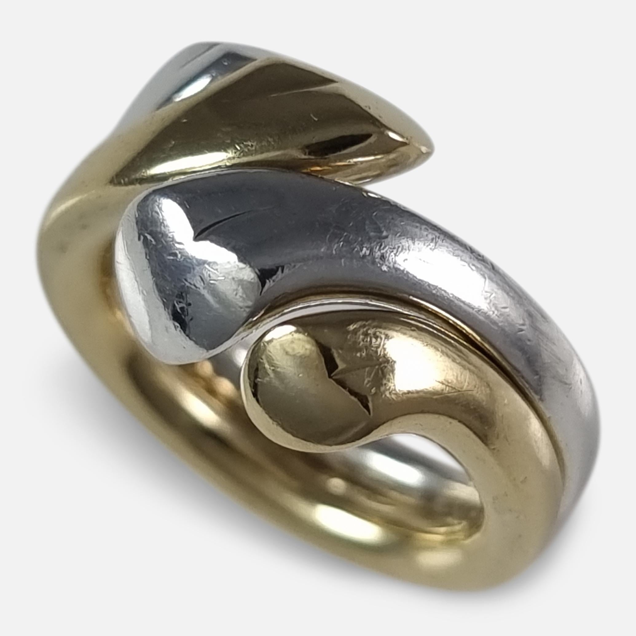 Women's or Men's Georg Jensen 18ct Gold and Silver 'Devoted Heart' Ring, Regitze Overgaard