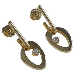 Pendientes de diamantes Georg Jensen de oro de 18 ct