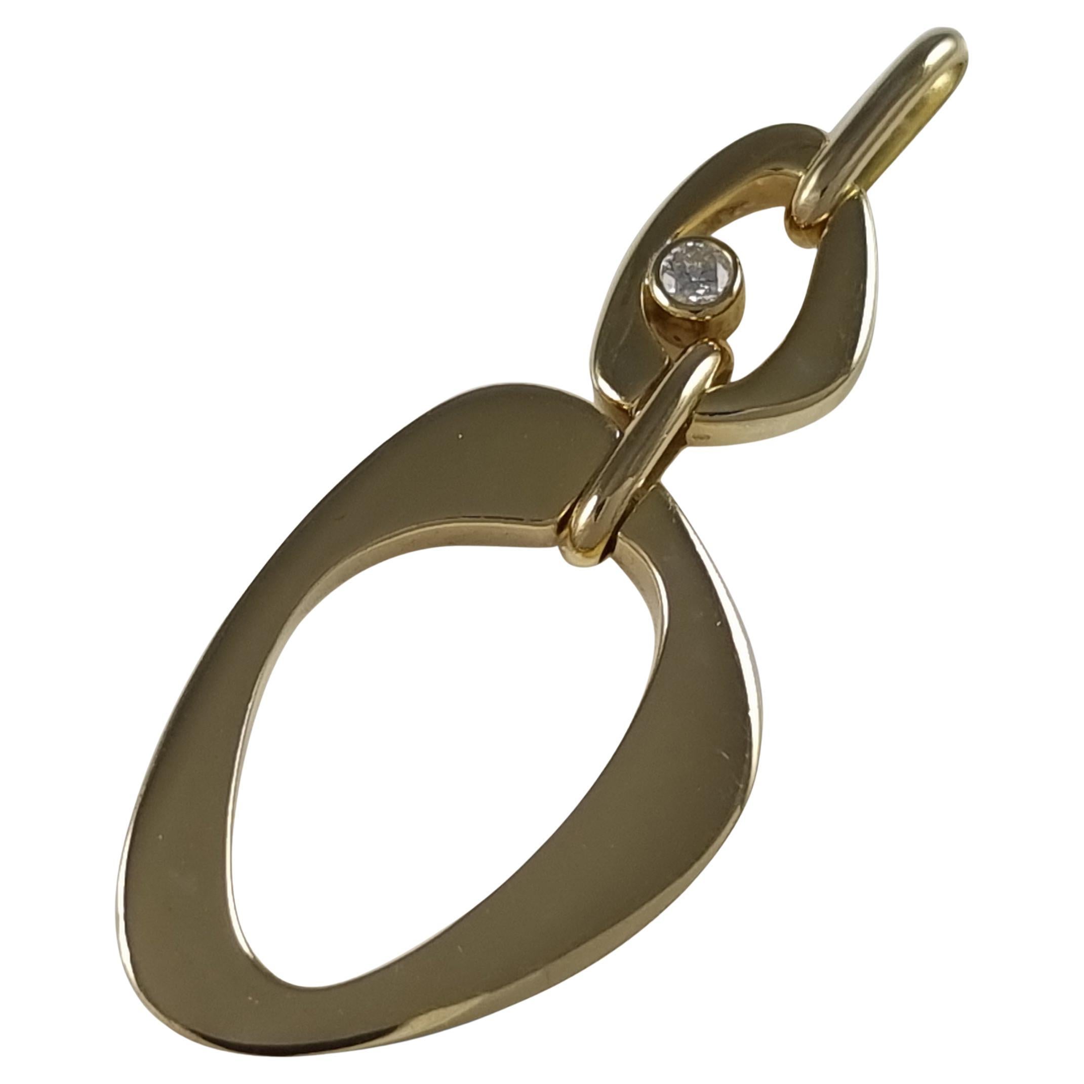 Ciondolo con diamante in oro 18ct di Georg Jensen