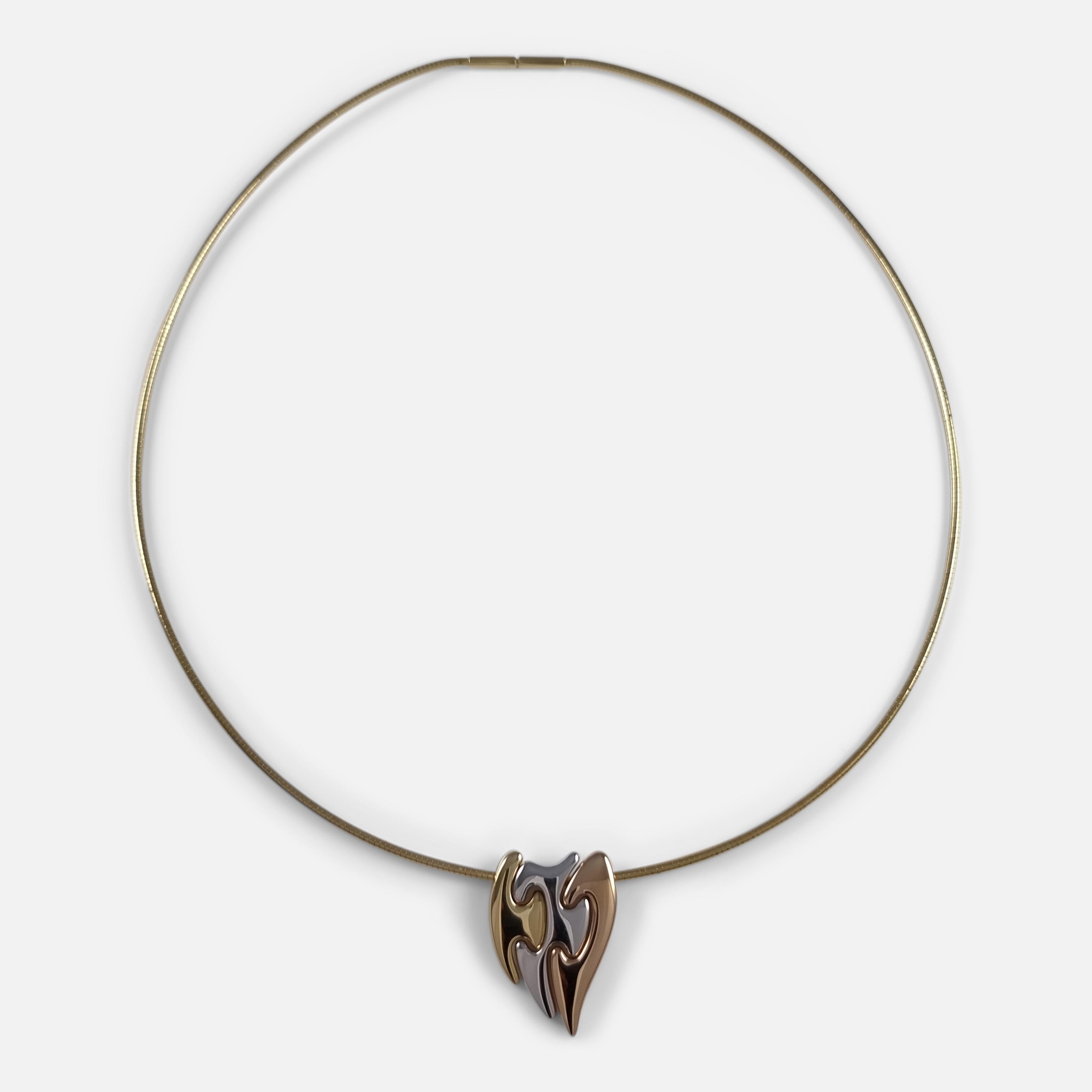 Georg Jensen 18ct Gold Fusion Pendant Necklace 7