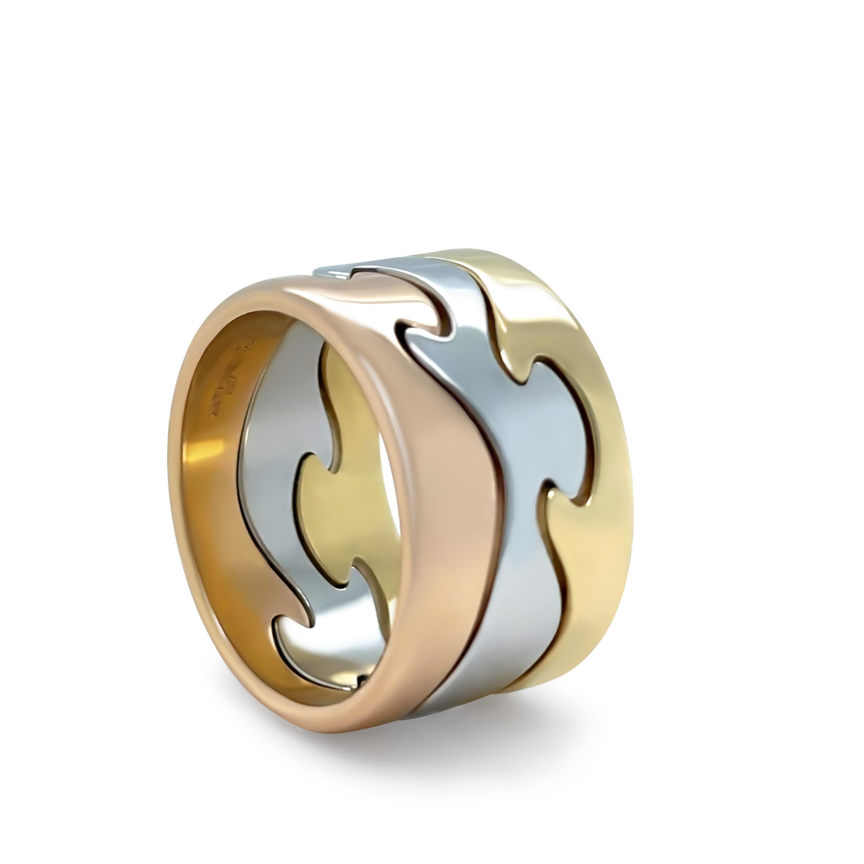 Women's Georg Jensen 18ct Gold Fusion Three Piece Ring 21.9g For Sale