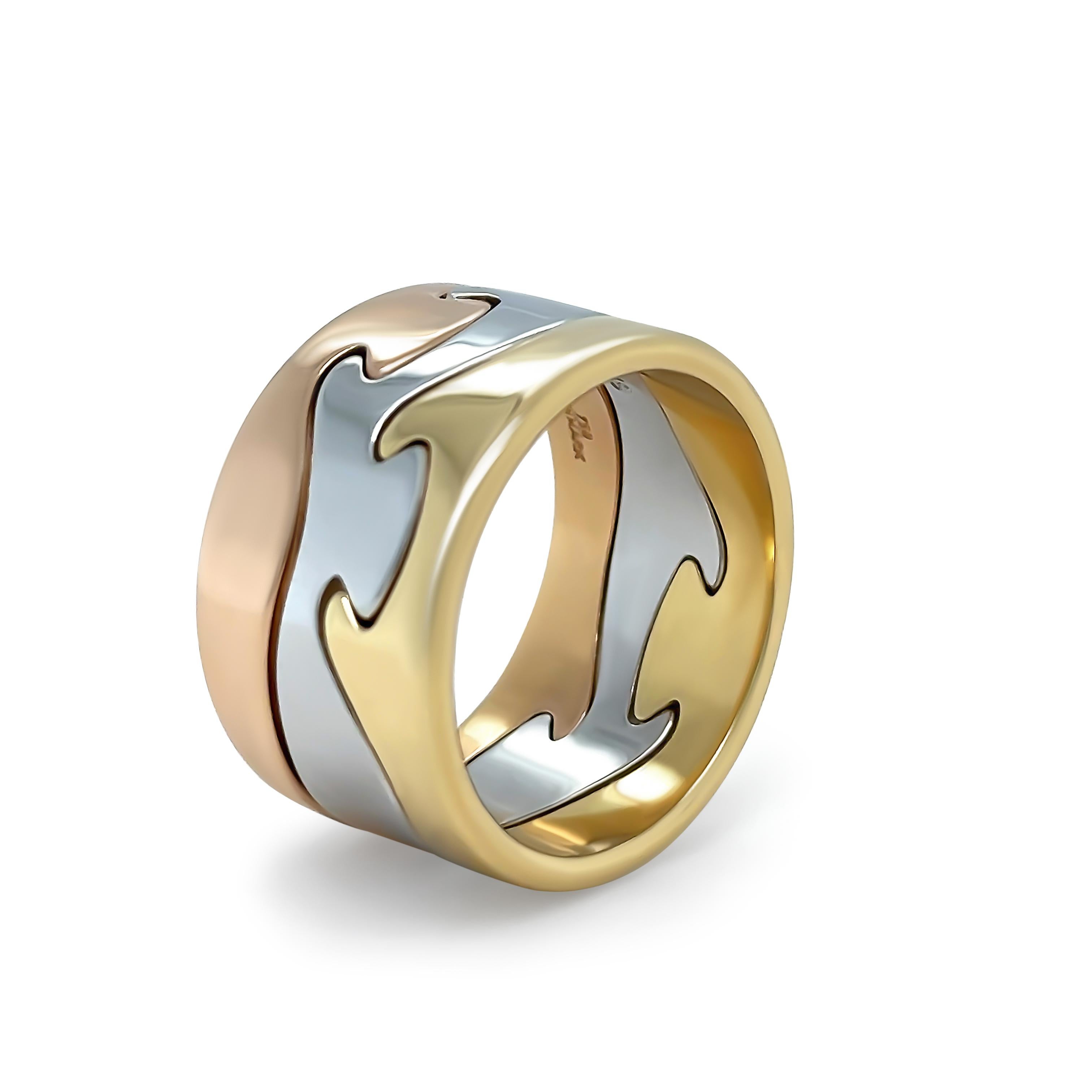 Georg Jensen 18ct Gold Fusion Three Piece Ring 21.9g For Sale 1