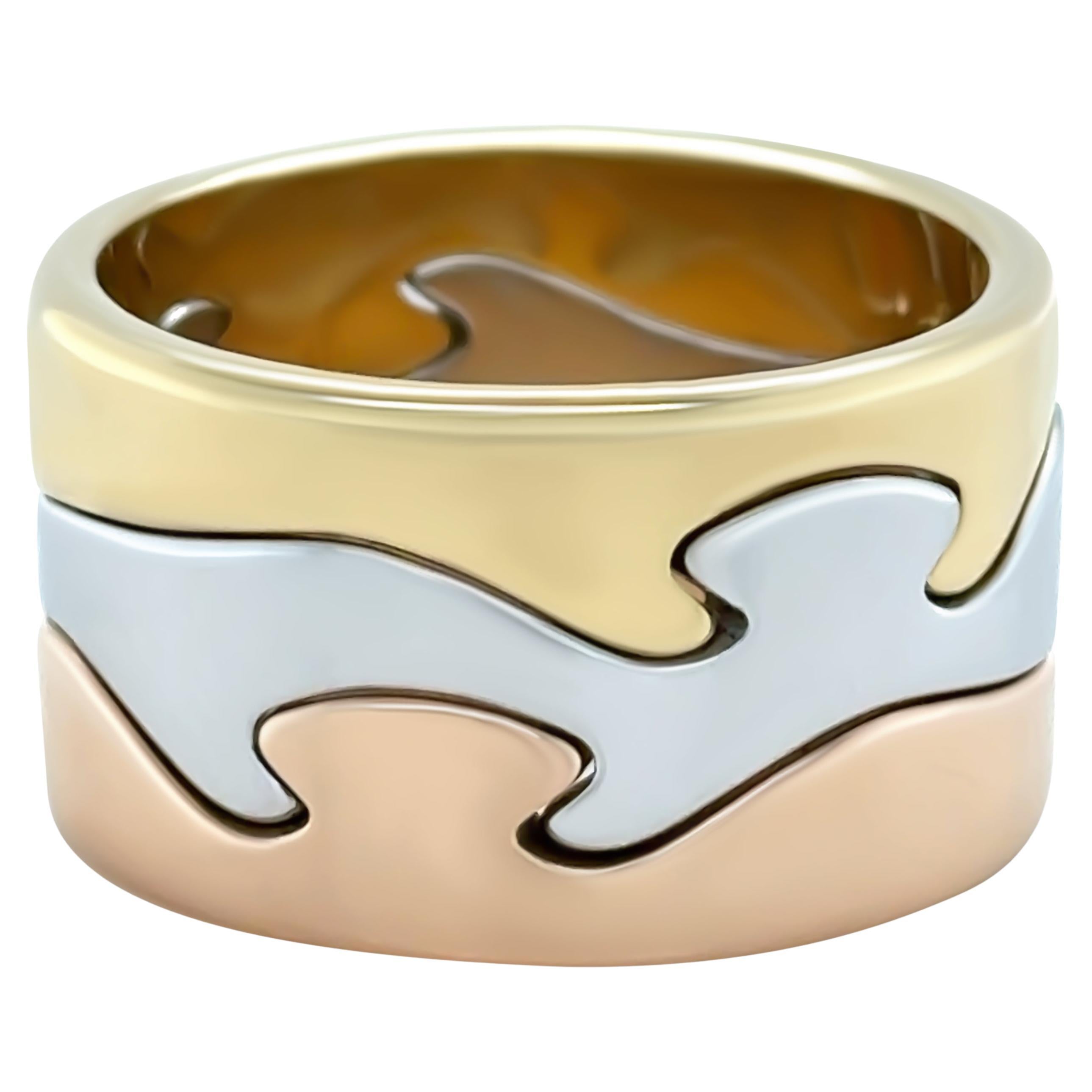 Georg Jensen 18ct Gold Fusion Three Piece Ring 21.9g