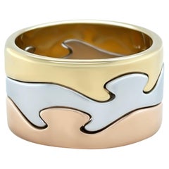 18 Karat Gold Fusion Dreiteiliger Ring 21,9 g, Georg Jensen