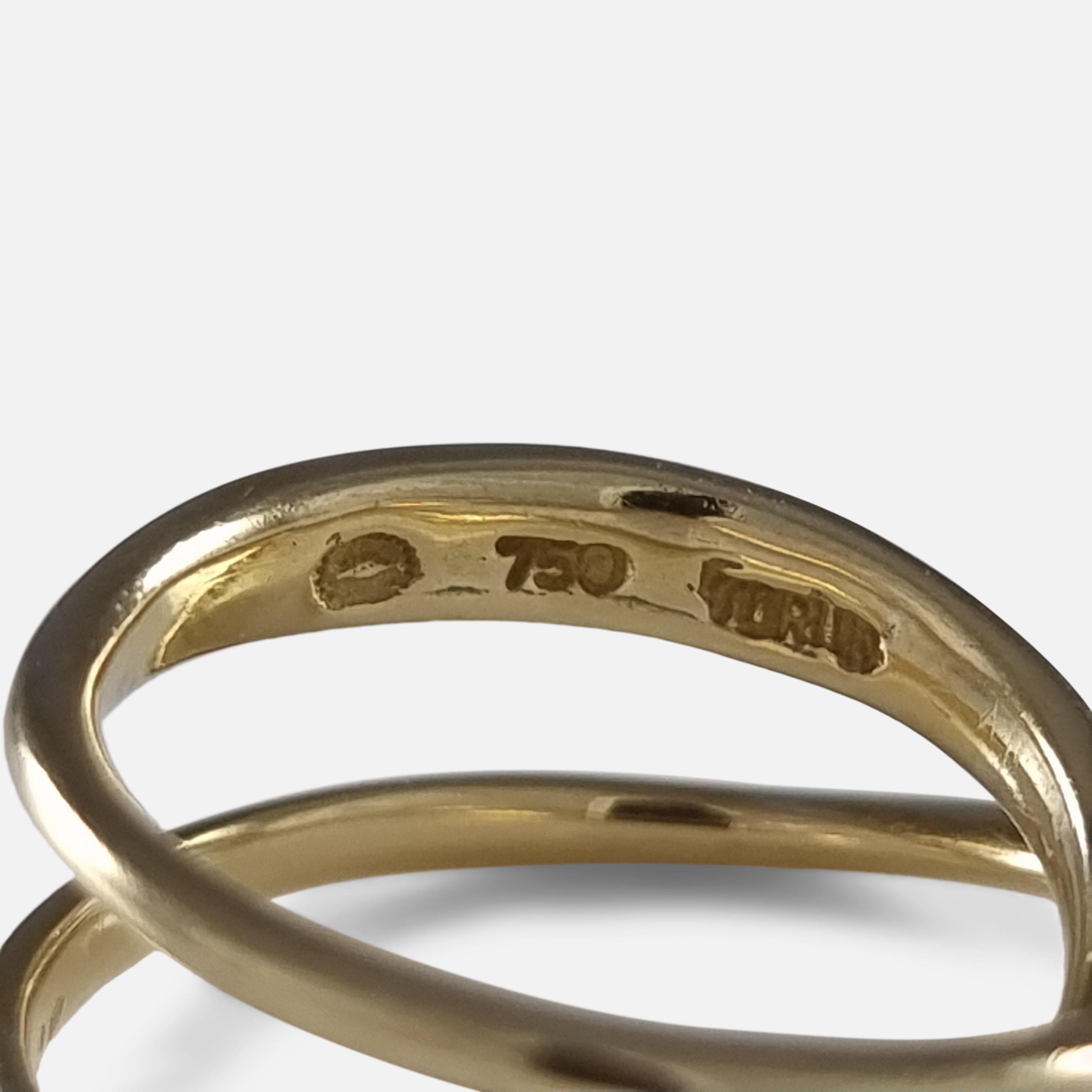 Georg Jensen 18ct Gold Möbius Ring #1369, Vivianna Torun 10