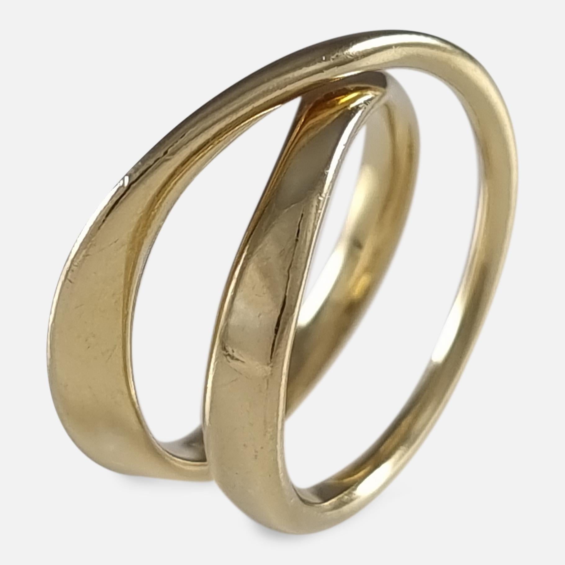 Georg Jensen 18ct Gold Möbius Ring #1369, Vivianna Torun 1
