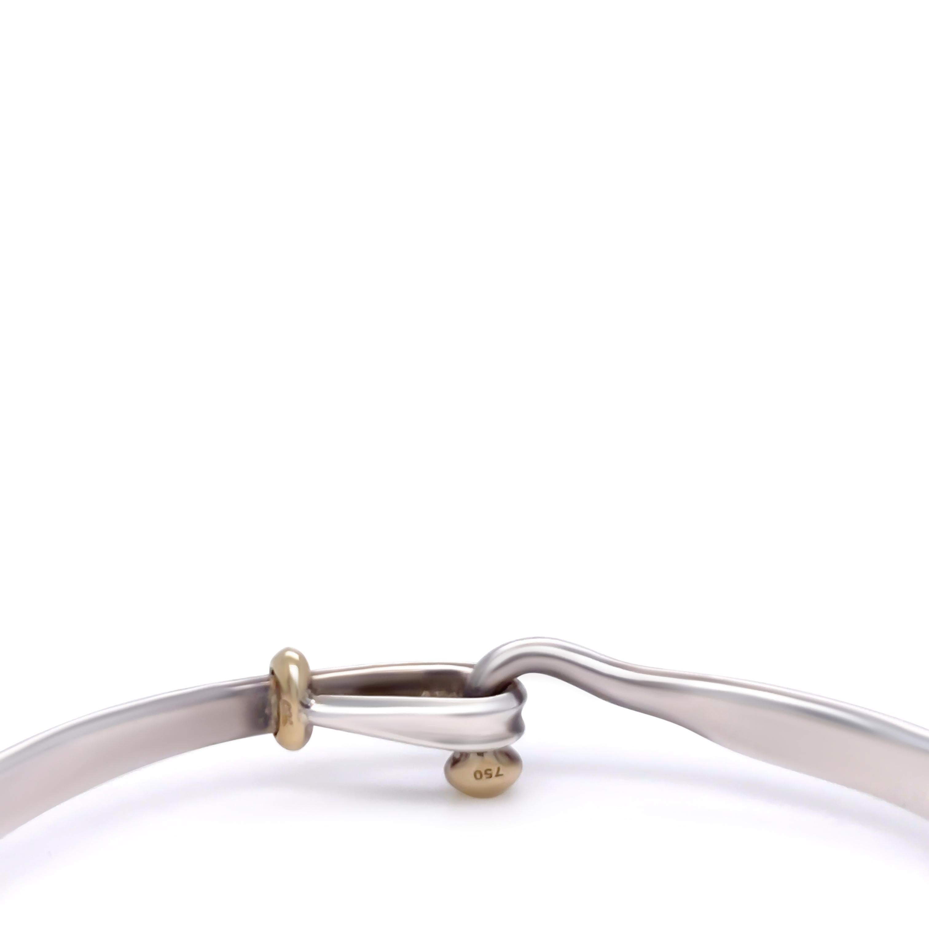 Georg Jensen 18ct Gold & Sterling Silver Torun Bracelet 204 16.72g In Excellent Condition In SYDNEY, NSW