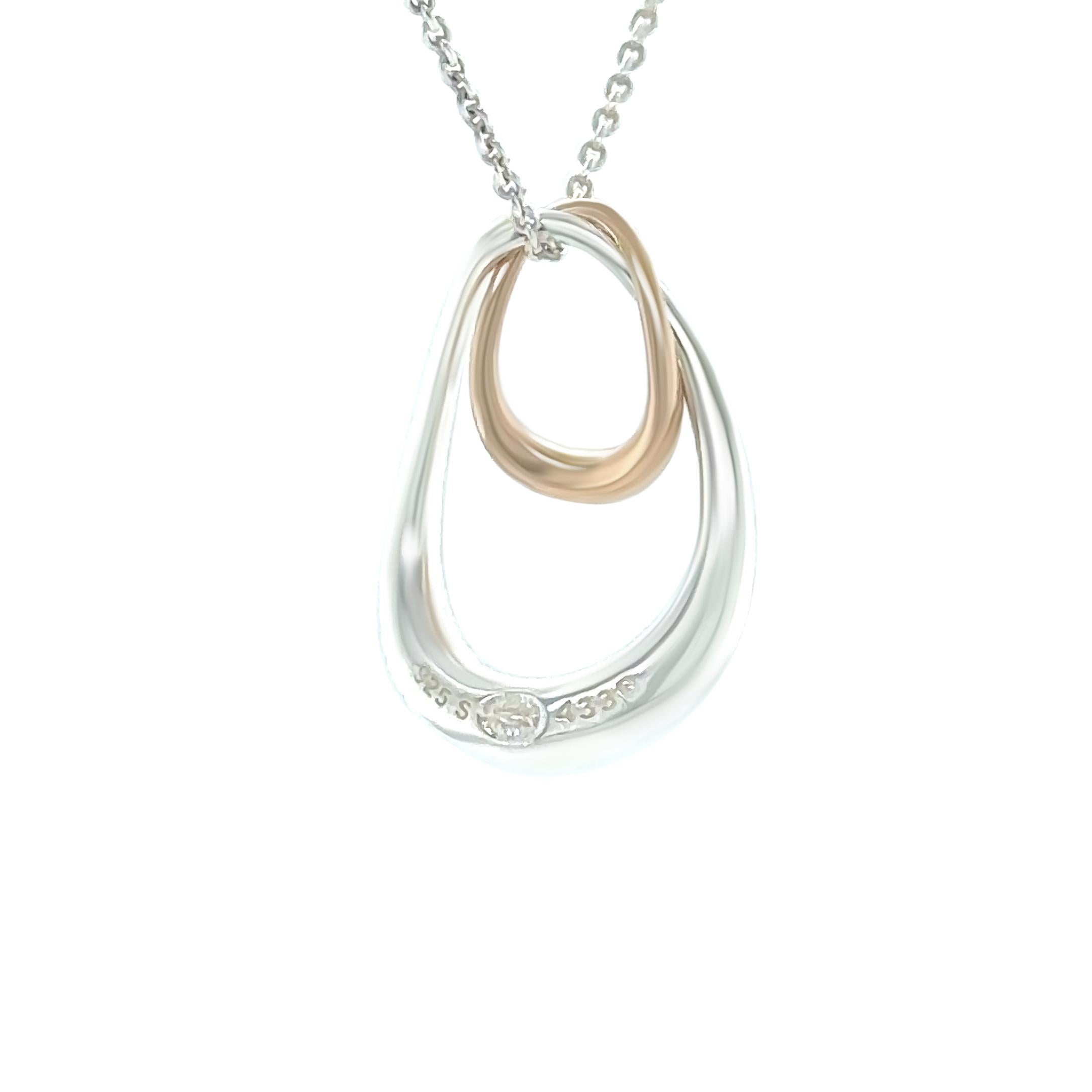 Donna Georg Jensen Collana Offspring in oro rosa 18ct e argento sterling 6,22g