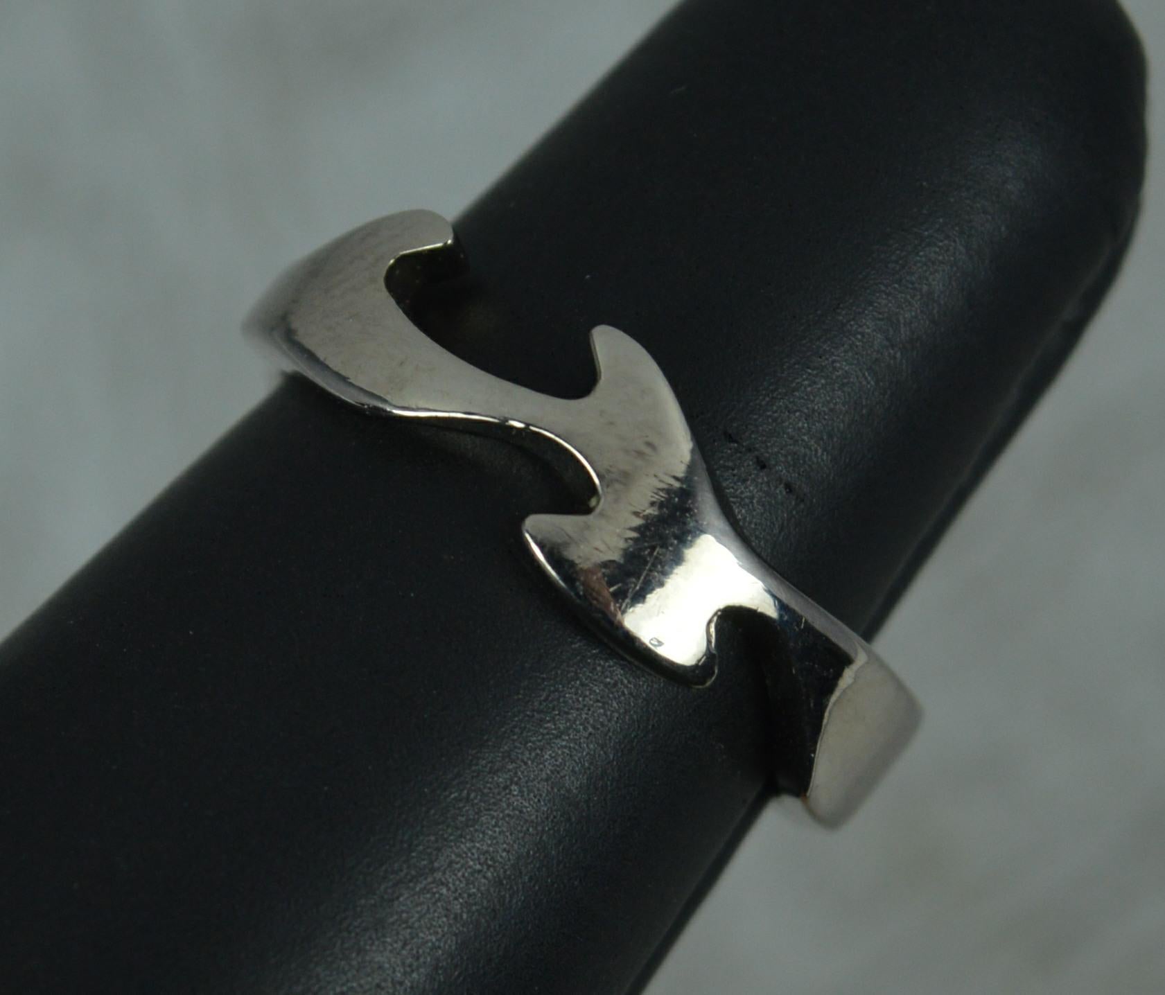 Georg Jensen 18ct White Gold Fusion Band For Sale 2