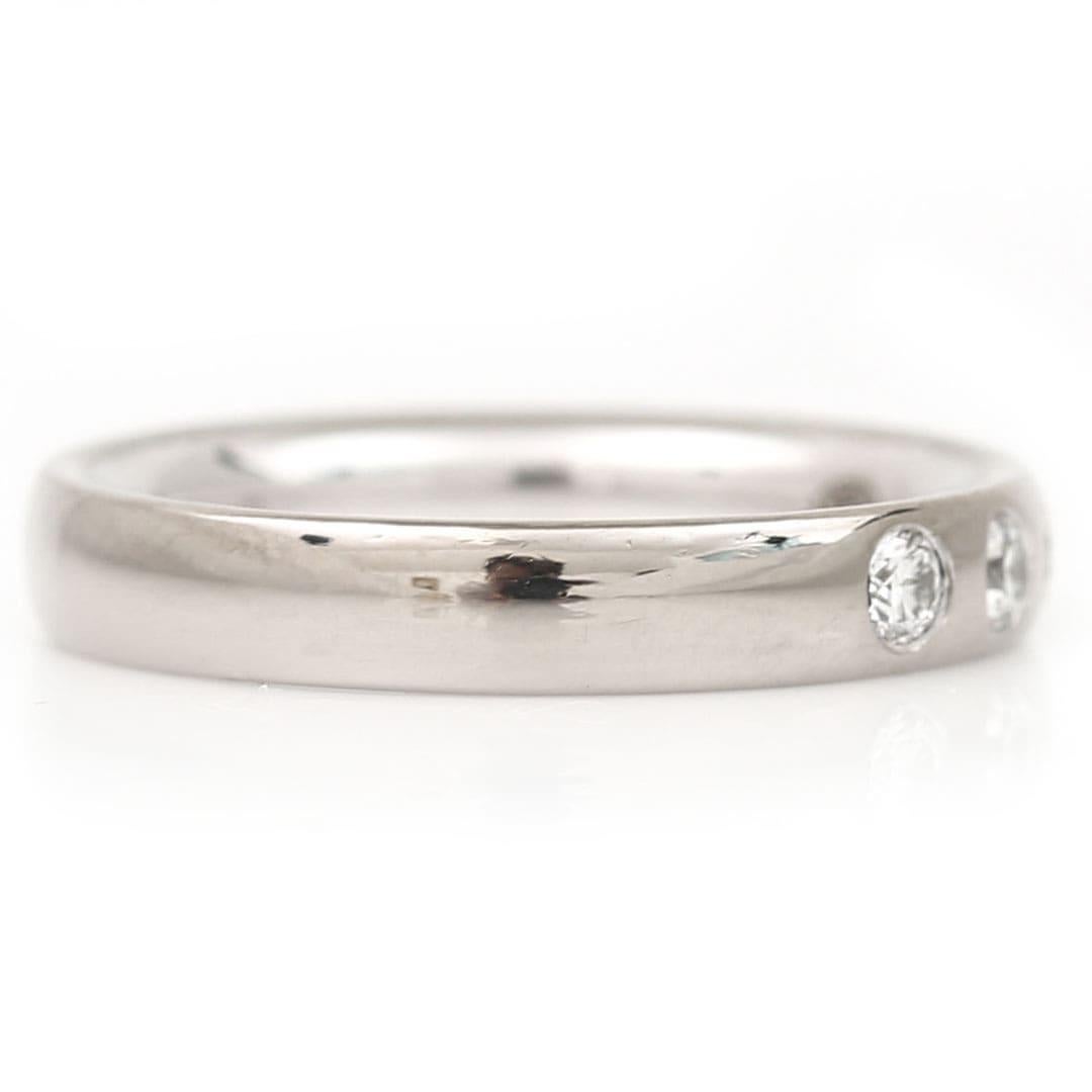 Women's or Men's Georg Jensen 18ct White Gold Magic Diamond Band Ring, Size 52, Circa 2010 For Sale