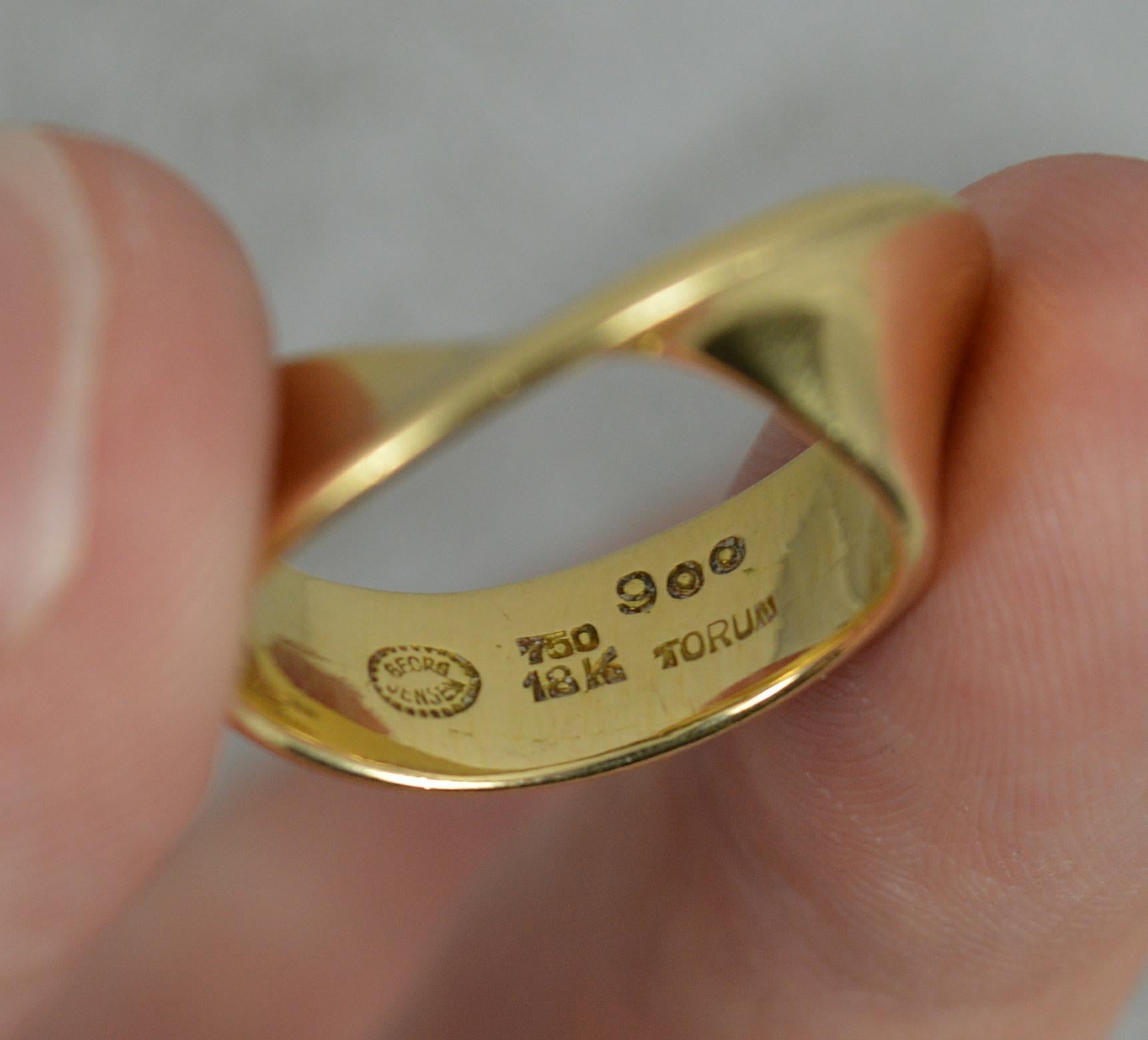 Women's Georg Jensen 18ct Yellow Gold 900 Torun Band Stack Ring