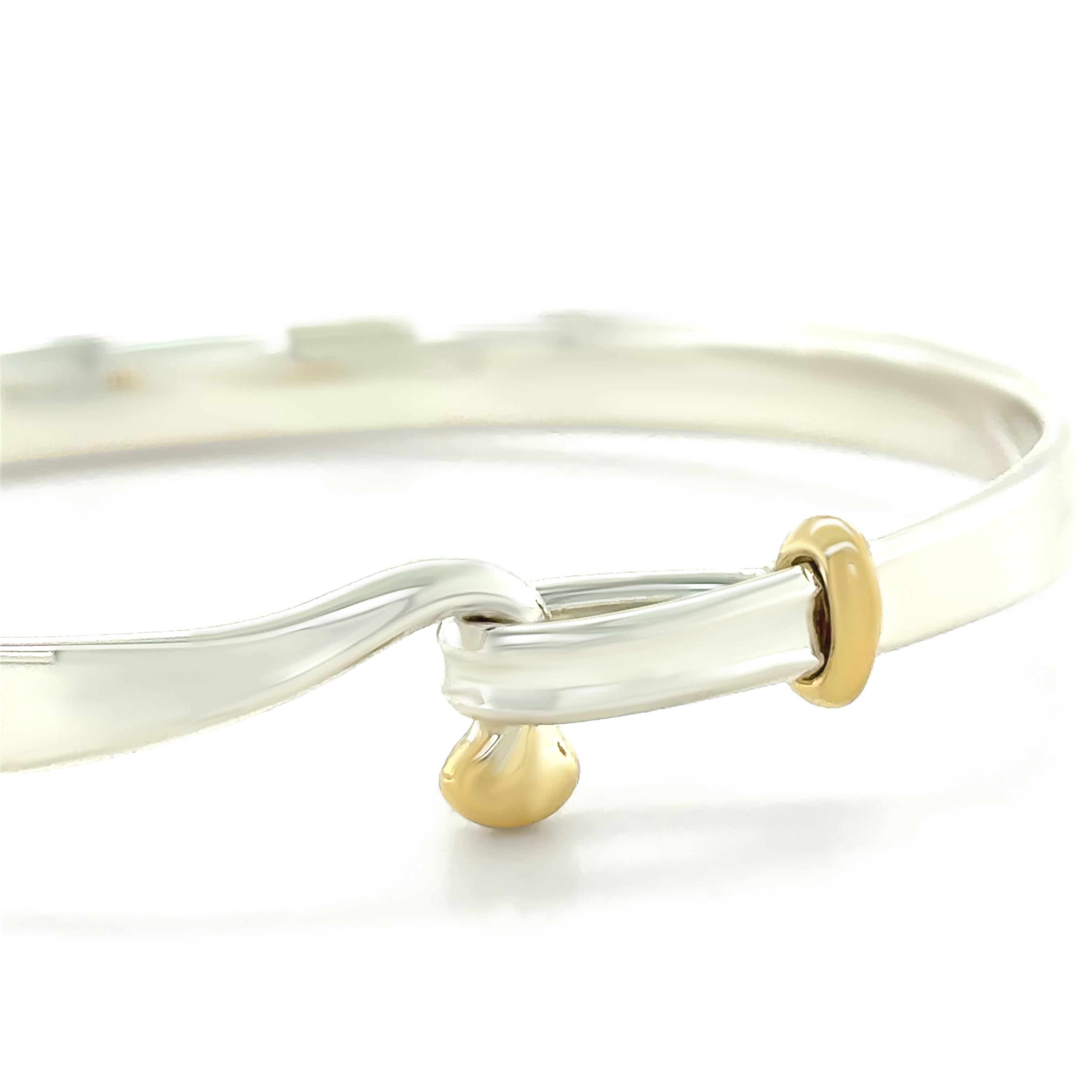 Georg Jensen Bracelet Torun en or jaune 18ct et argent sterling 15g Pour femmes en vente