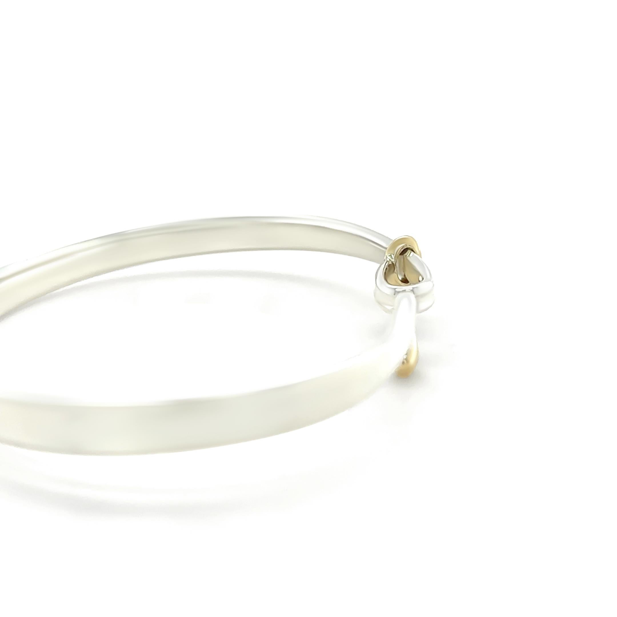 Georg Jensen Bracelet Torun en or jaune 18ct et argent sterling 15g en vente 1