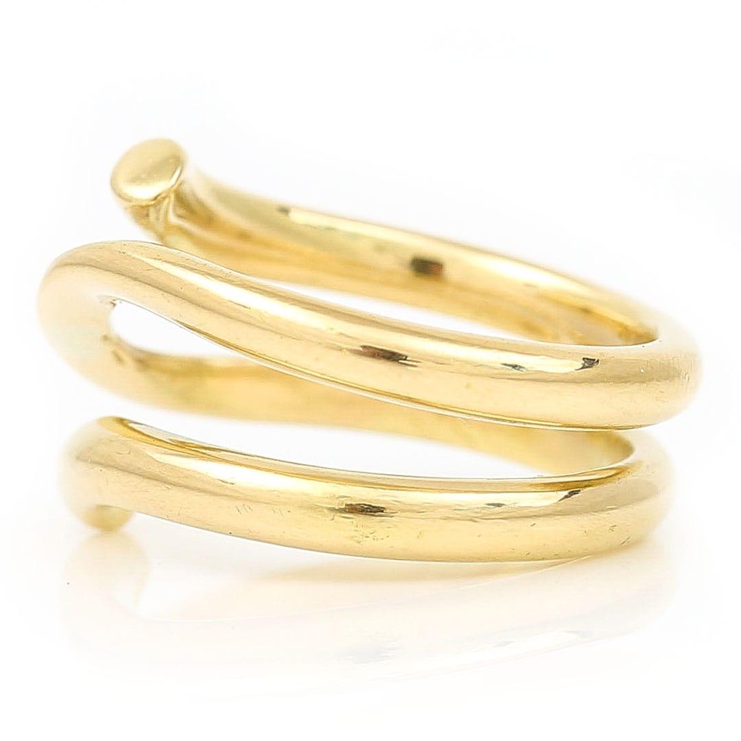 Modern Georg Jensen 18ct Yellow Gold Magic Band Ring, Size 52, Circa 2010 For Sale