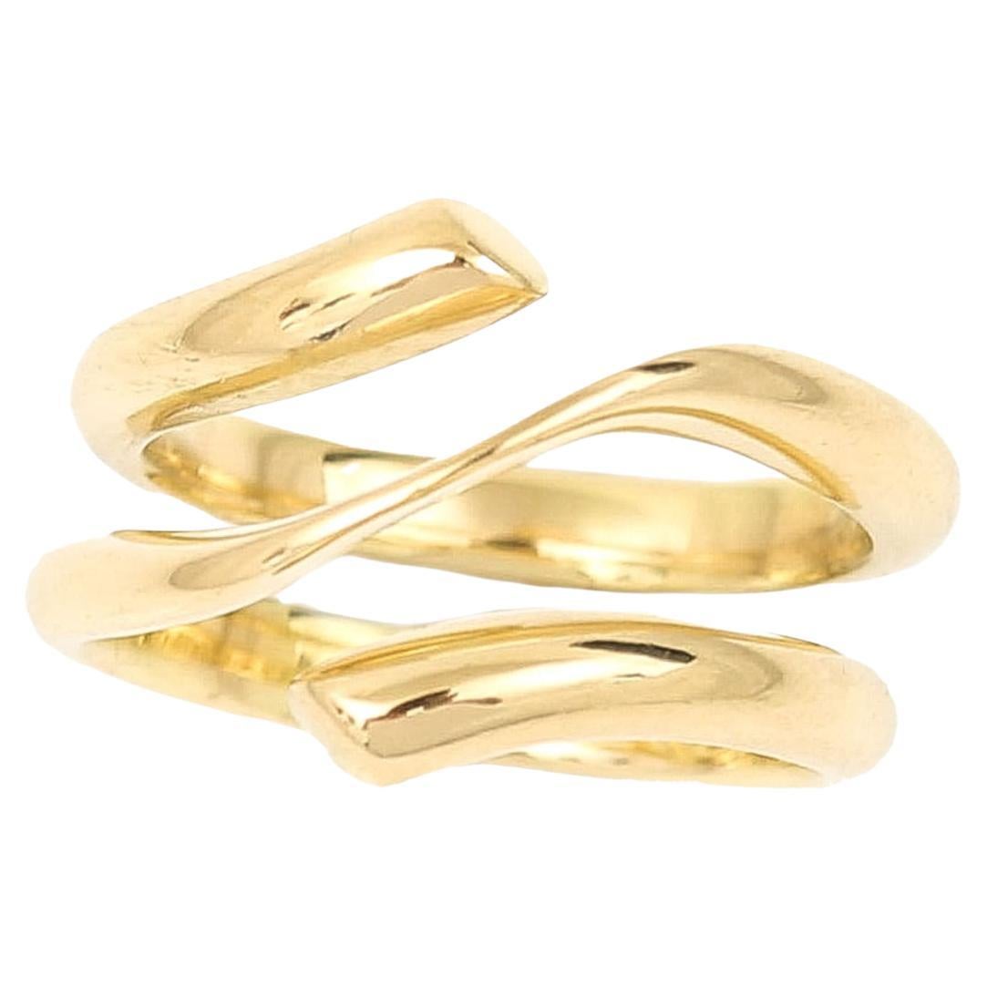 Georg Jensen 18ct Yellow Gold Magic Band Ring, Size 52, Circa 2010 For Sale