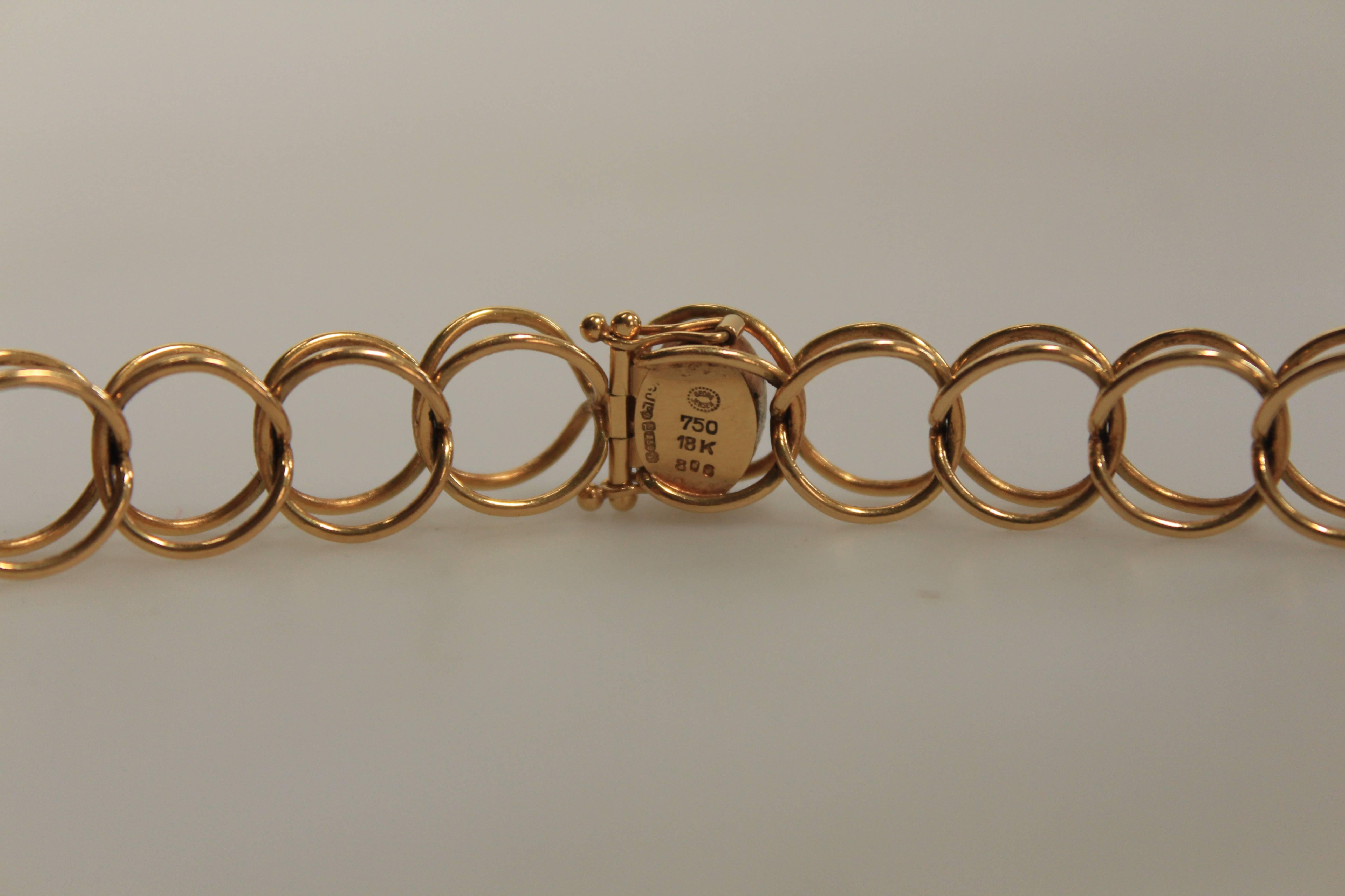 Georg Jensen 18K Gold and Moonstone Necklace & Bracelet Designed by Axel Jensen For Sale 3