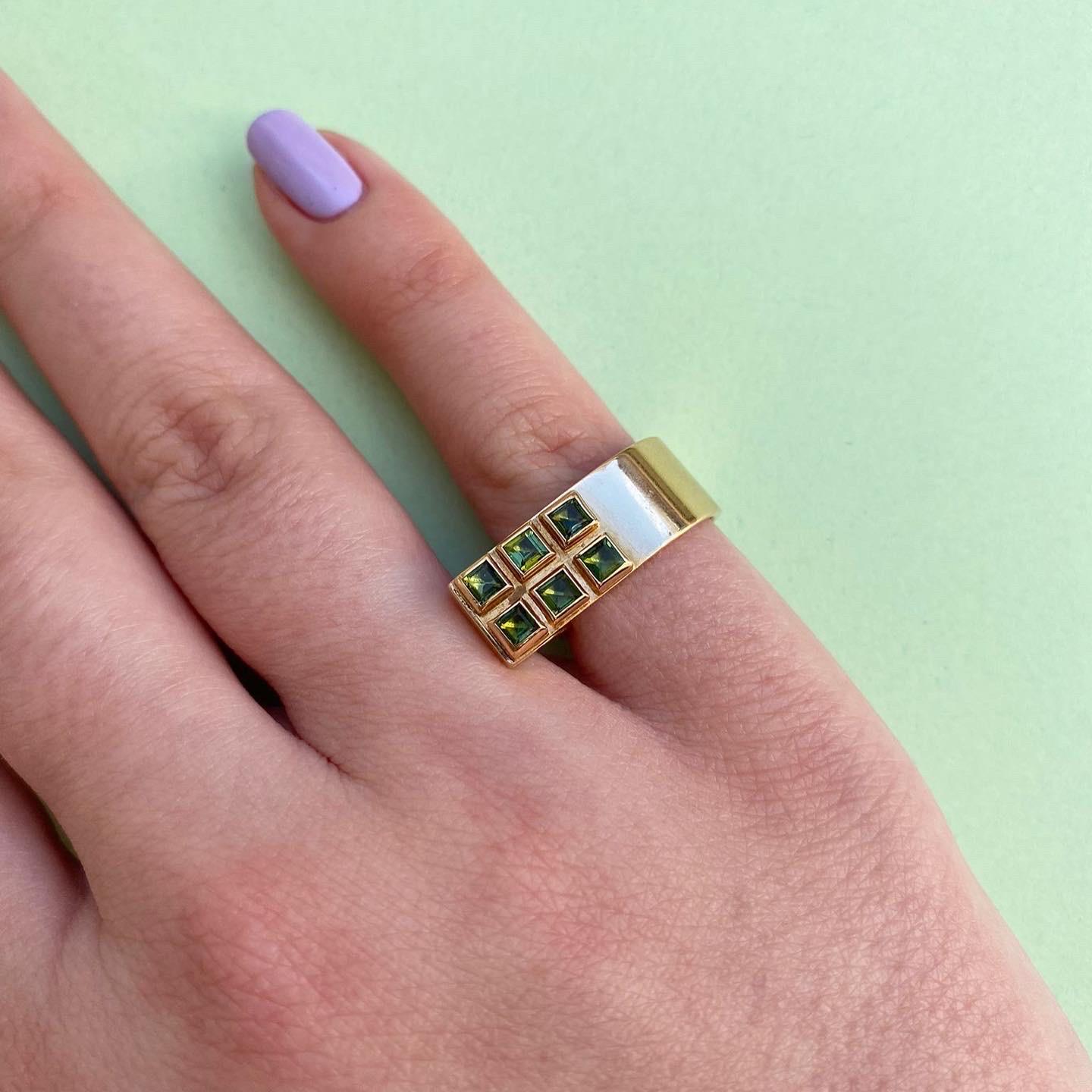 Georg Jensen 18k Gold and Tourmaline Ring In Good Condition In Amsterdam, NL