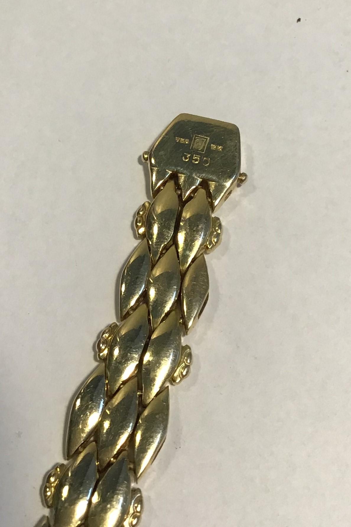 Art Nouveau Georg Jensen 18 Karat Gold Bracelet No 350 For Sale