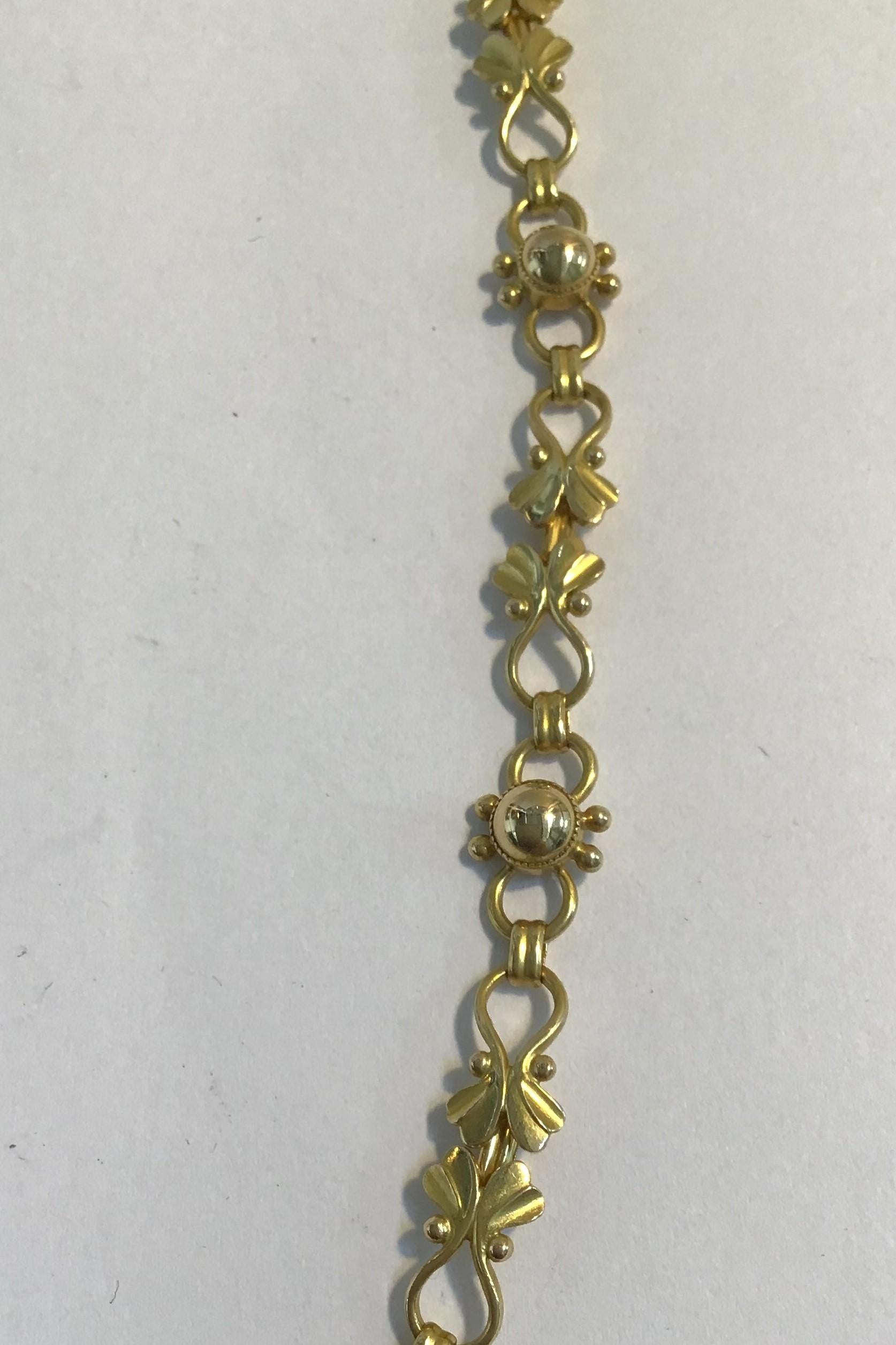 Art Nouveau Georg Jensen 18K Gold Necklace No. 58