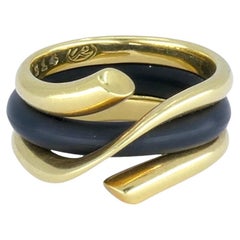 Georg Jensen 18k Gold Rubber Ring 7