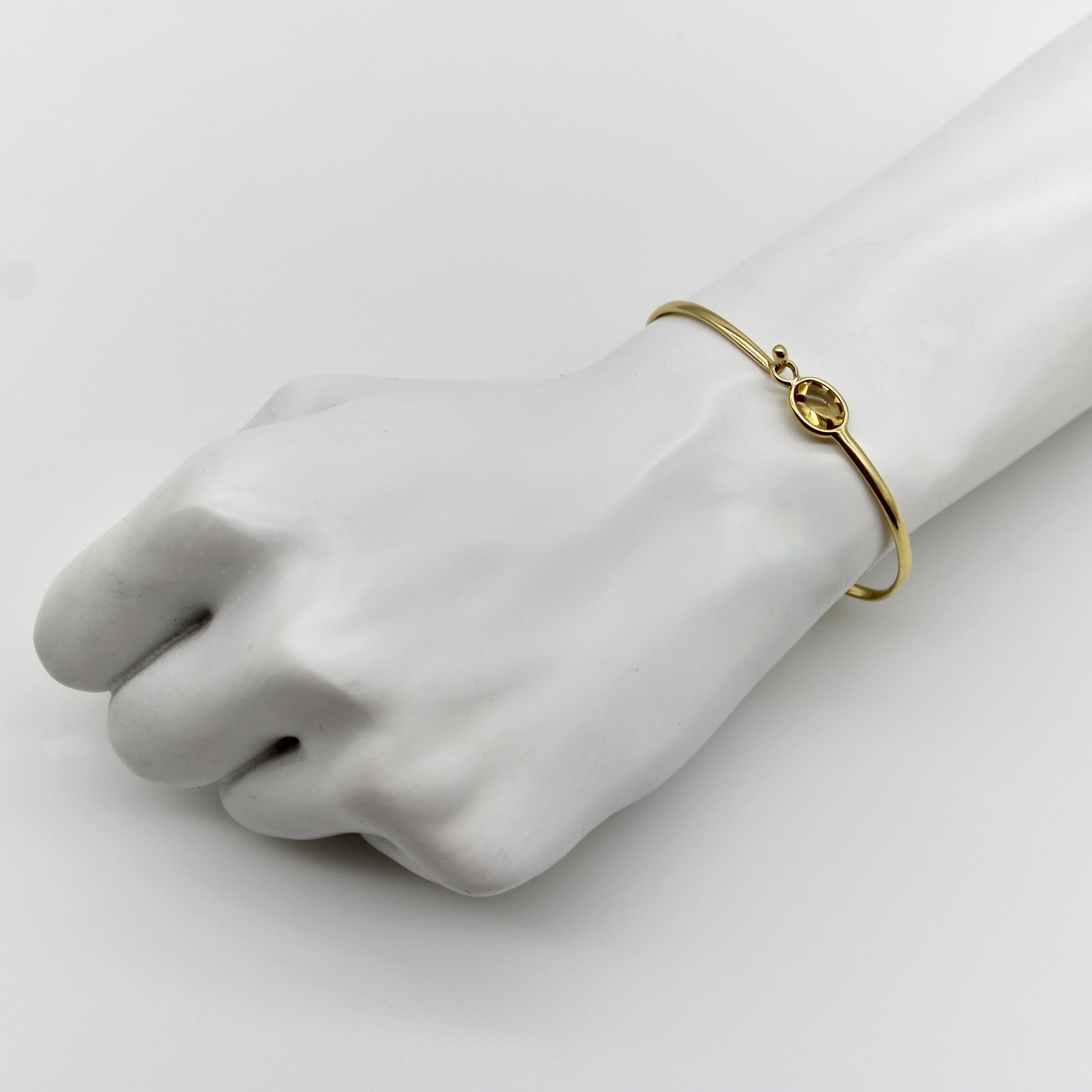 Georg Jensen 18K Gold Savannah Citrine Bracelet For Sale 4