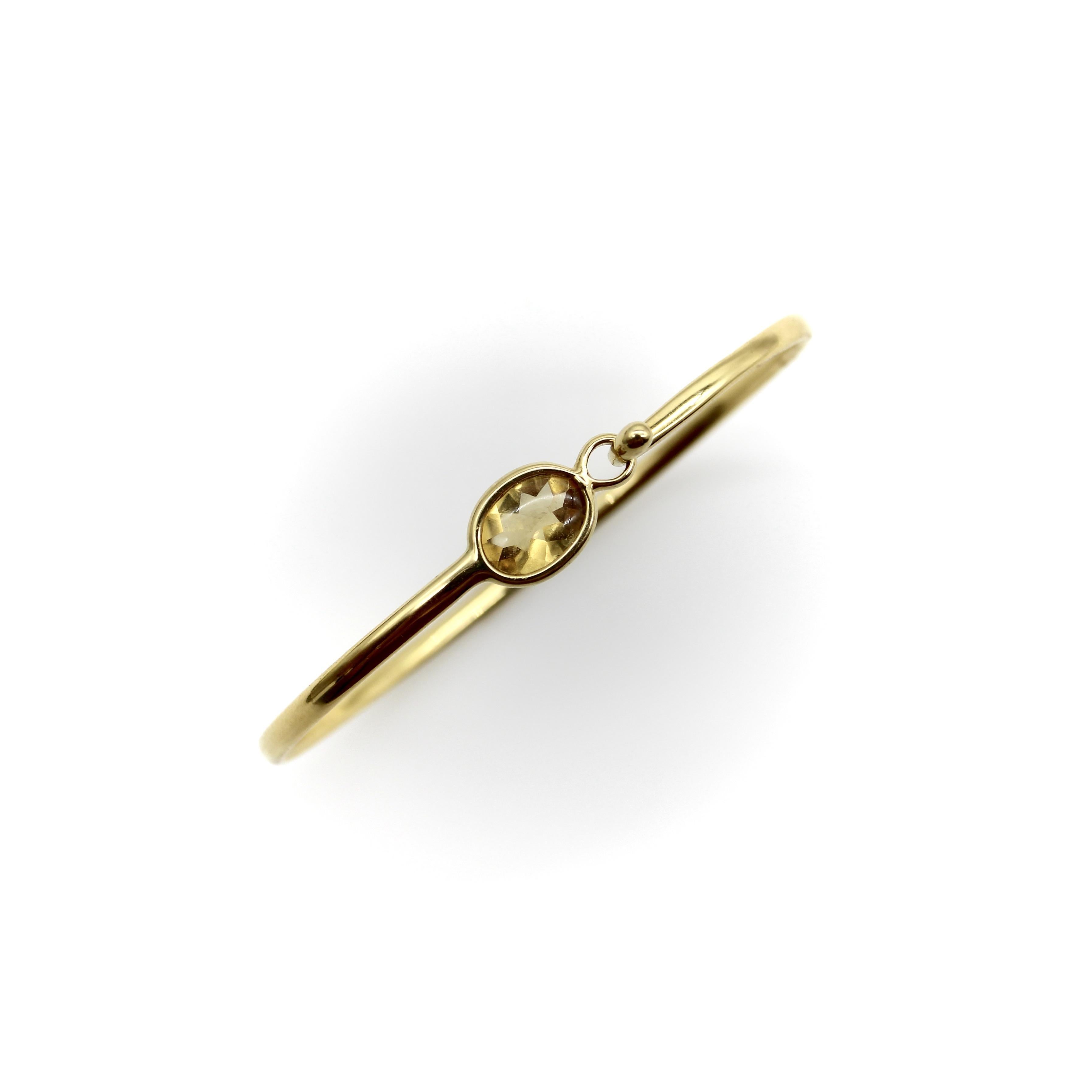 Women's or Men's Georg Jensen 18K Gold Savannah Citrine Bracelet For Sale