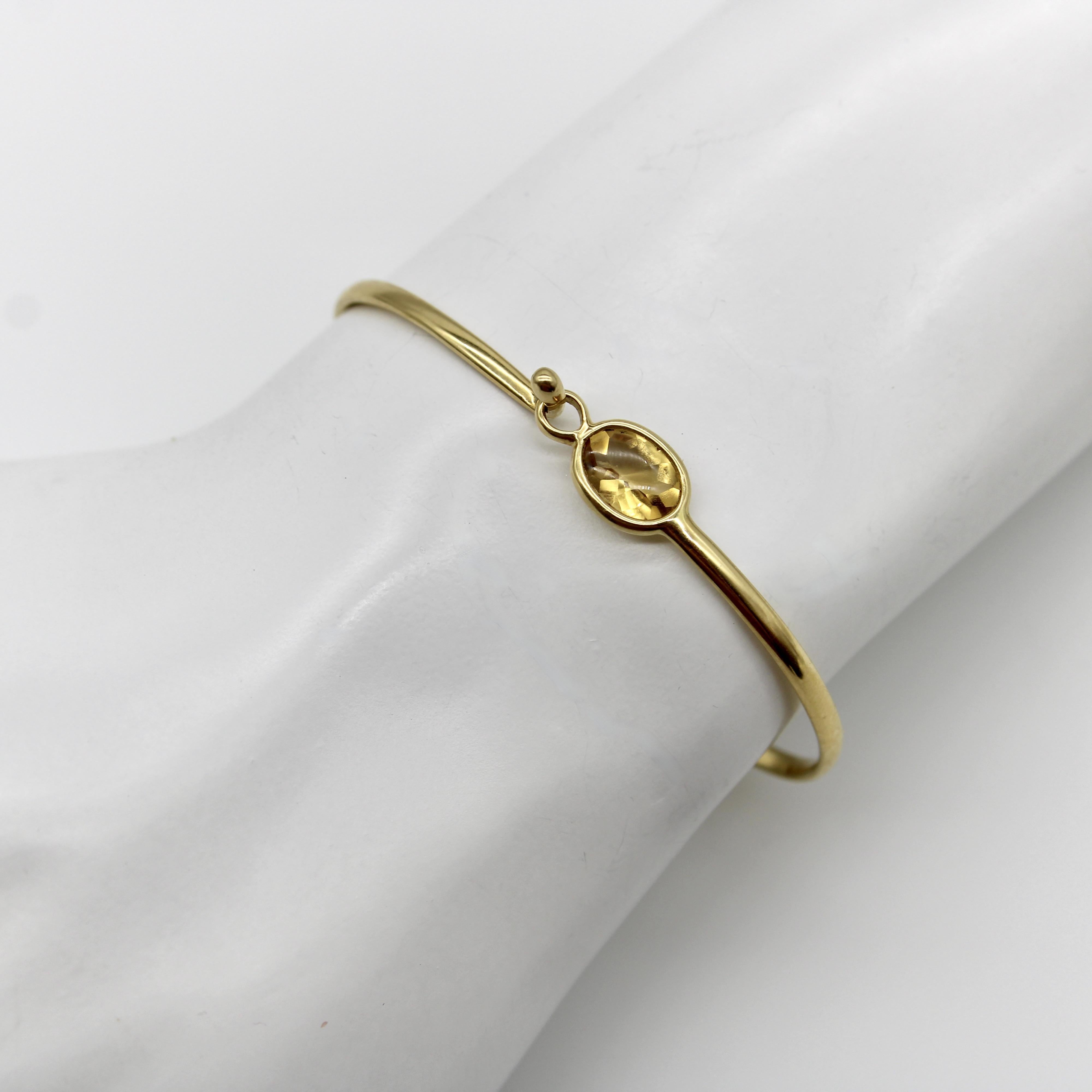 Georg Jensen 18K Gold Savannah Citrine Bracelet For Sale 3