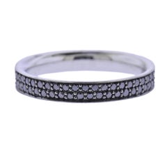 Georg Jensen 18k White Gold Magic Black Diamond Pave Ring 1513 B