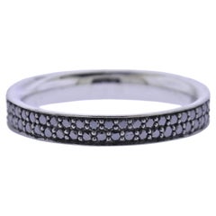 Georg Jensen 18k Weißgold Magic Schwarzer Diamant Pave-Ring 1513 B