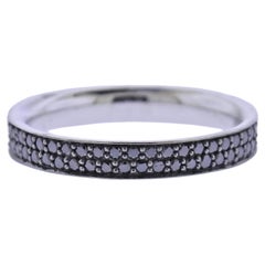 Georg Jensen 18k White Gold Magic Black Diamond Pave Ring 1513 B