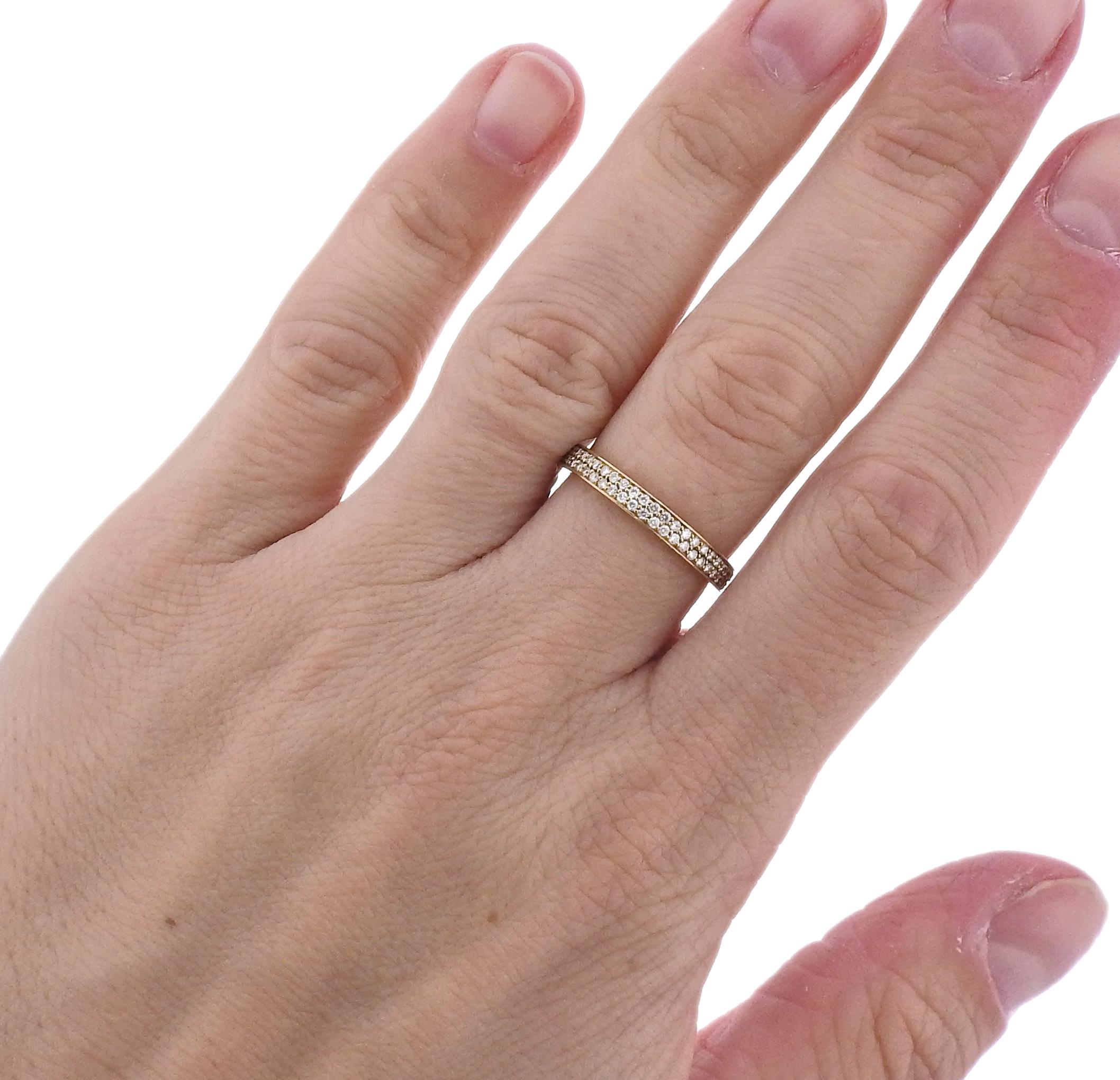 Women's Georg Jensen 18k Yellow Gold Magic Pave Diamond Ring 1513 B For Sale