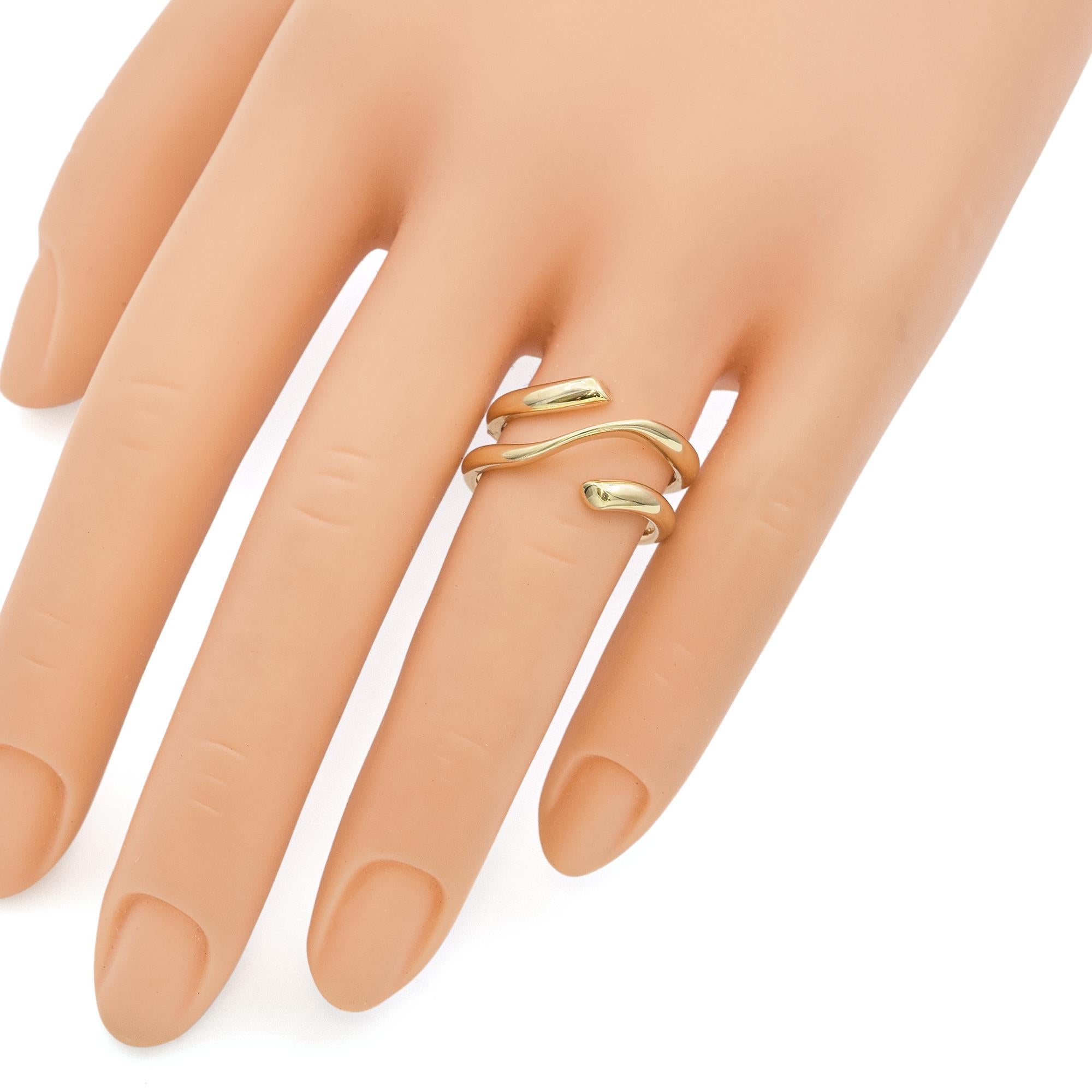 Modern Georg Jensen 18k Yellow Gold Polished Wrap Ring For Sale