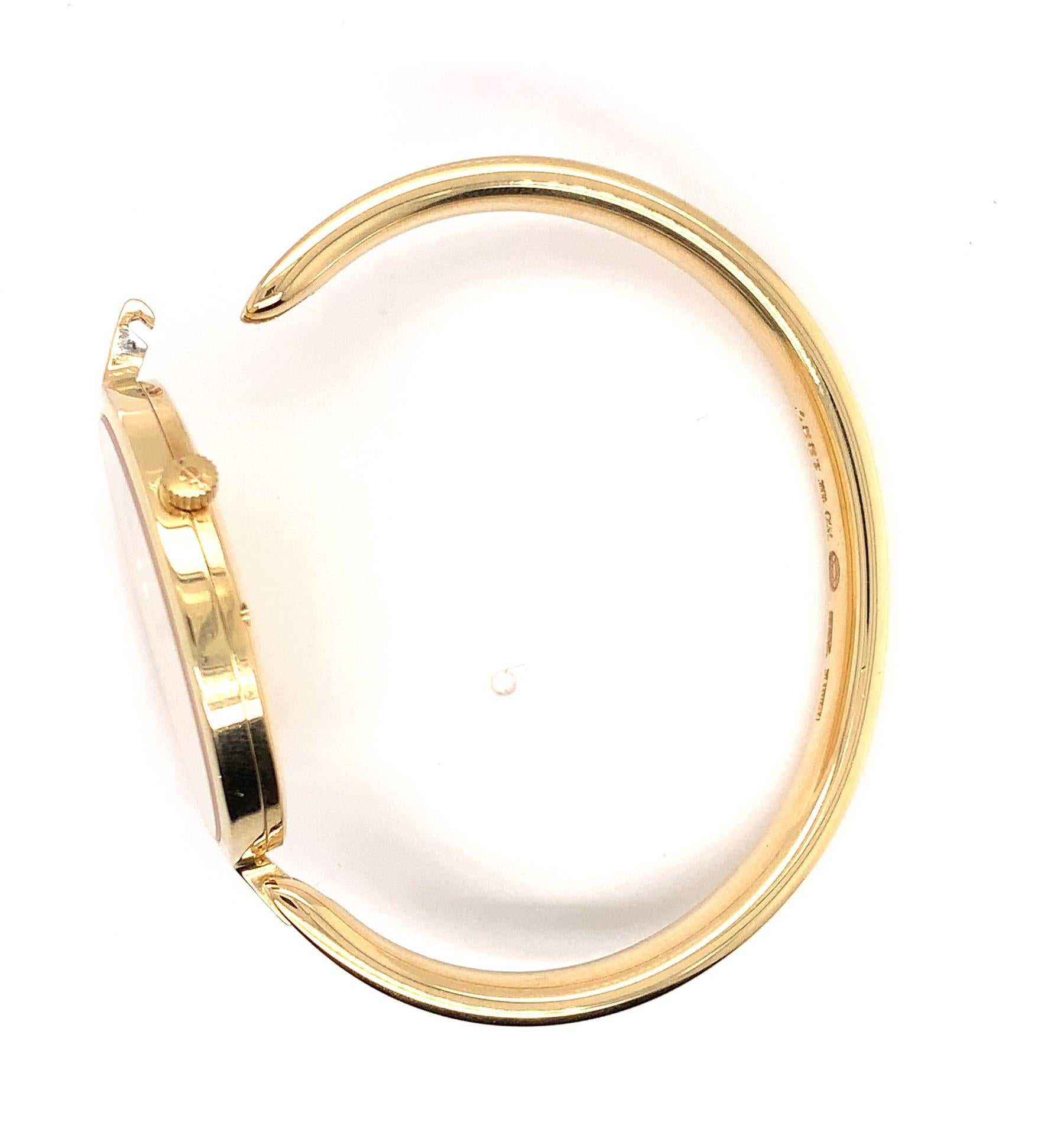Georg Jensen 18K Yellow Gold Watch #1227 In Excellent Condition In Big Bend, WI