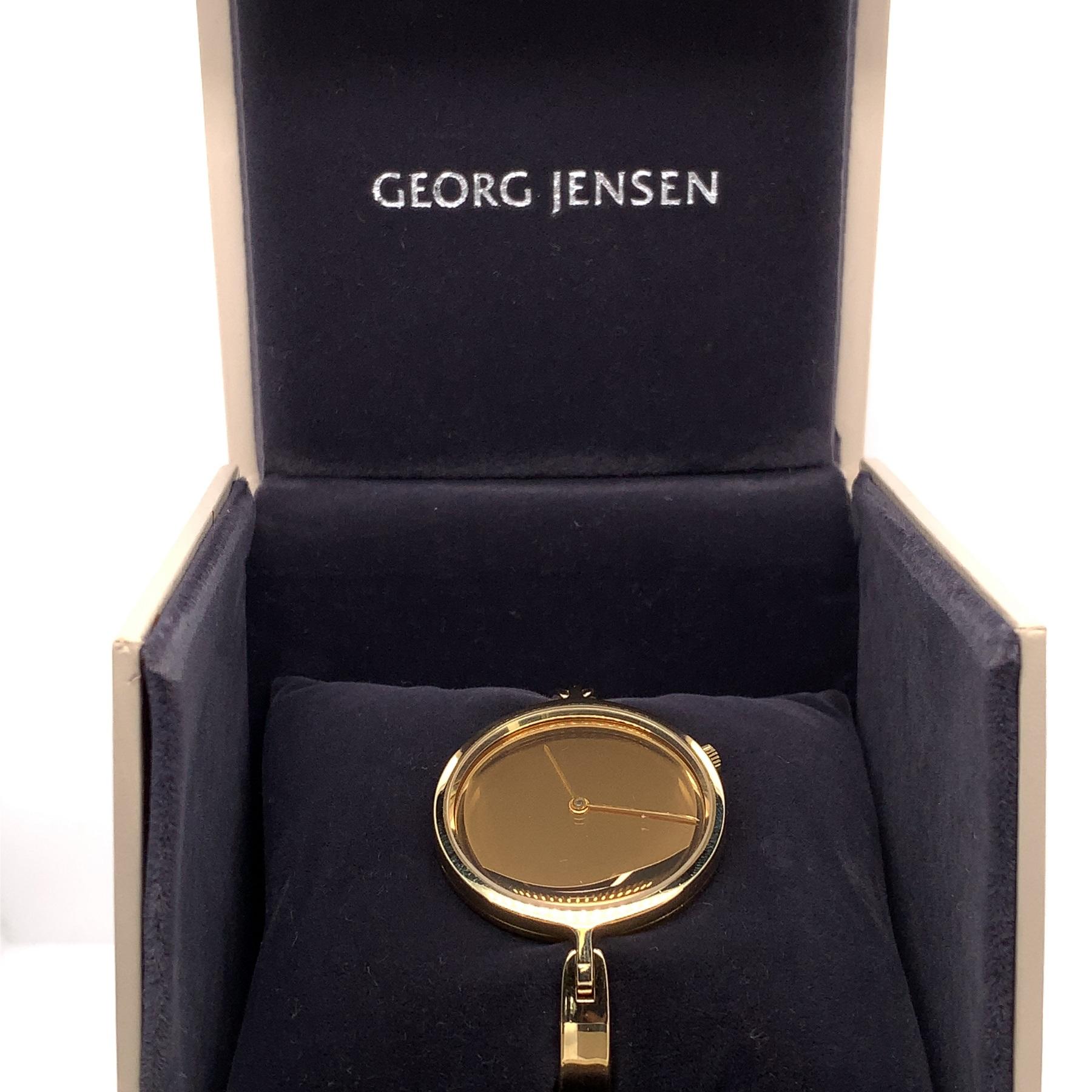 Georg Jensen 18K Yellow Gold Watch #1227 1