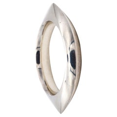Georg Jensen 1960 Denmark by Nanna Ditzel Bangle Geometrico 111 A. Silver