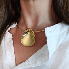 GEORG JENSEN 1960 Nanna Ditzel Pendant Brooch In 18Kt Yellow Gold Model 1328