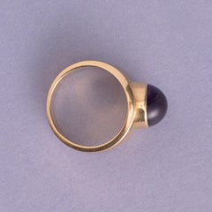 Georg Jensen 1967 Gold and Amethyst Ring